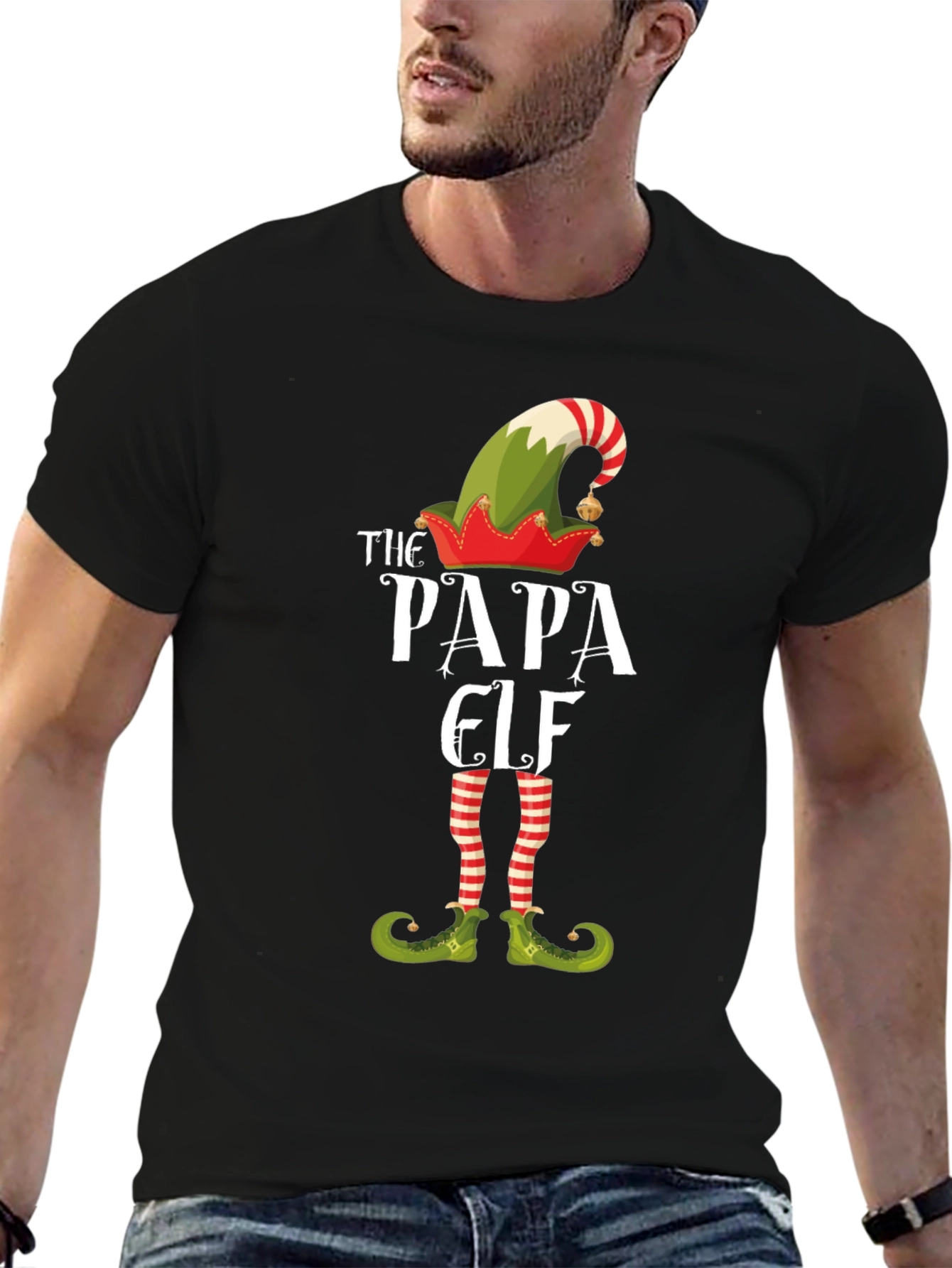 The Papa Elf Christmas Graphic Tee Shirt
