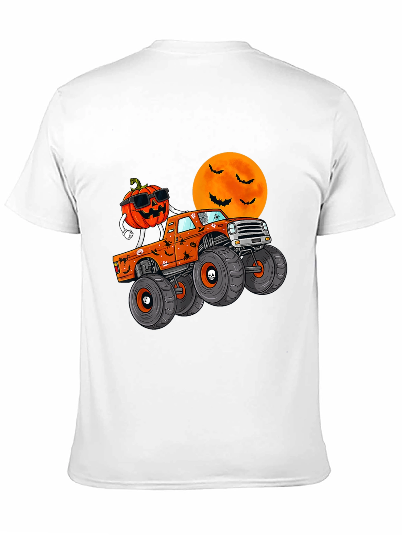 Halloween Pumpkin Monster Truck Graphic Tee