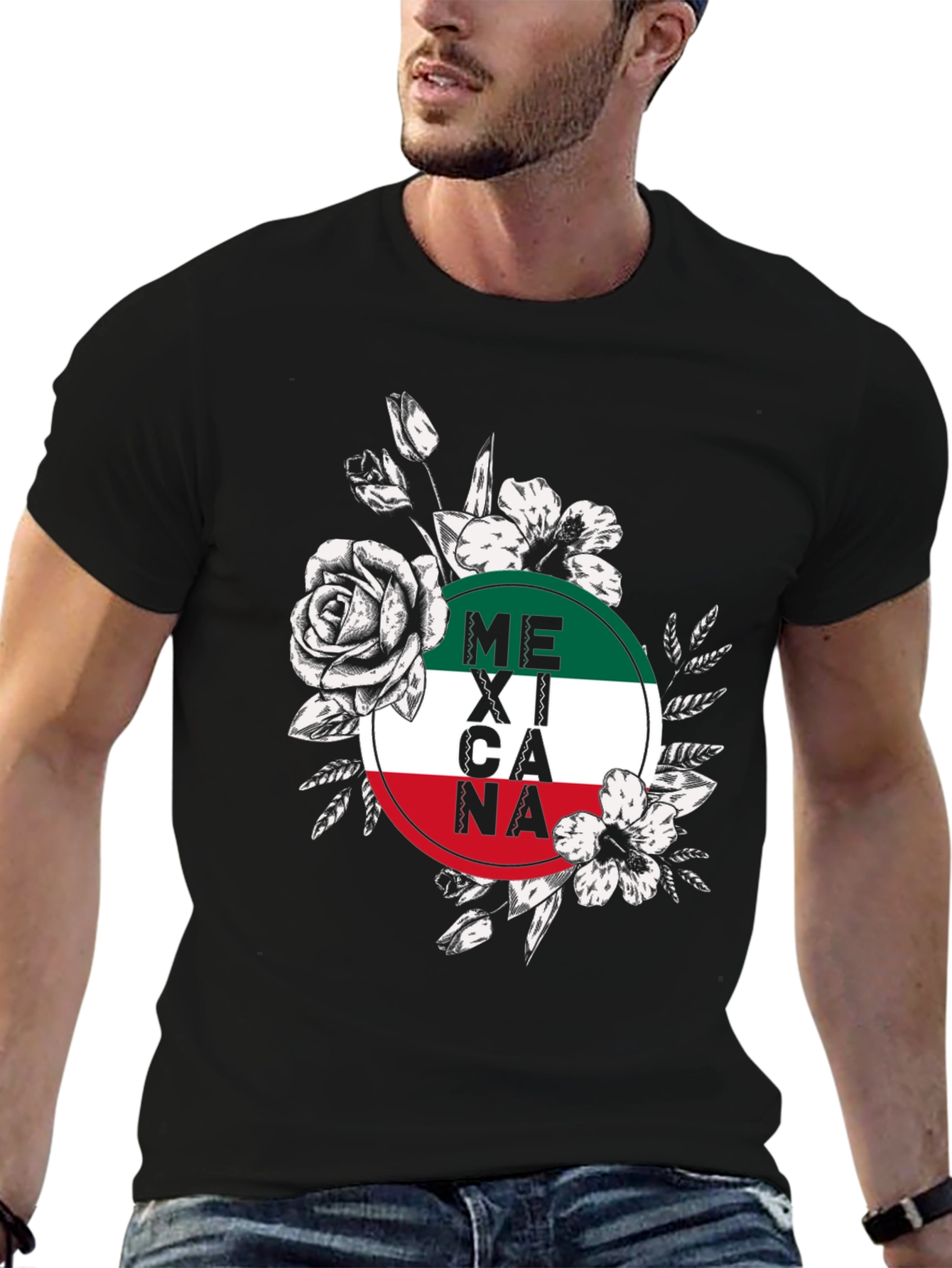 Mexicana Floral Graphic Tee - Black T-Shirt