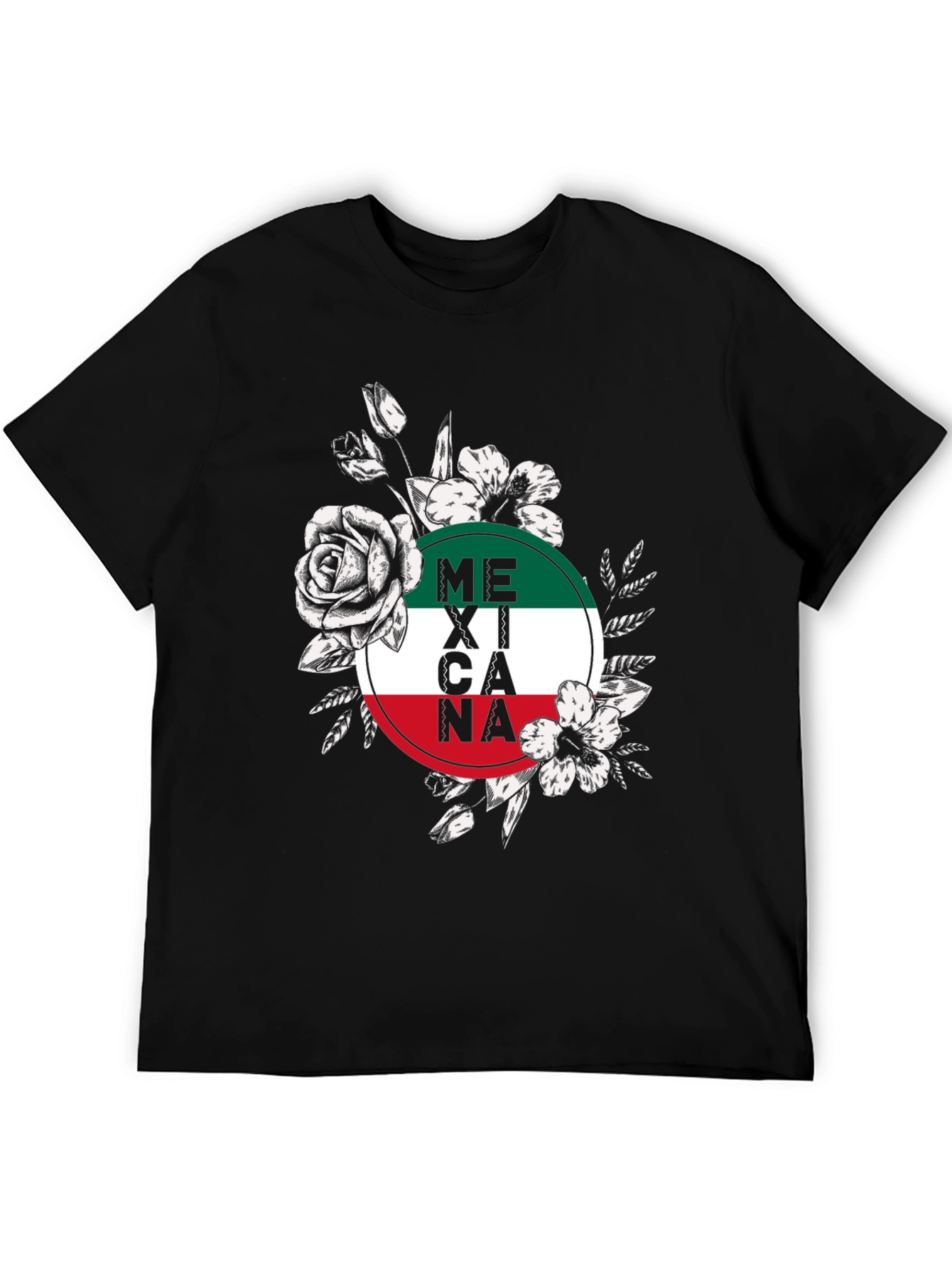 Mexicana Floral Graphic Tee - Black T-Shirt