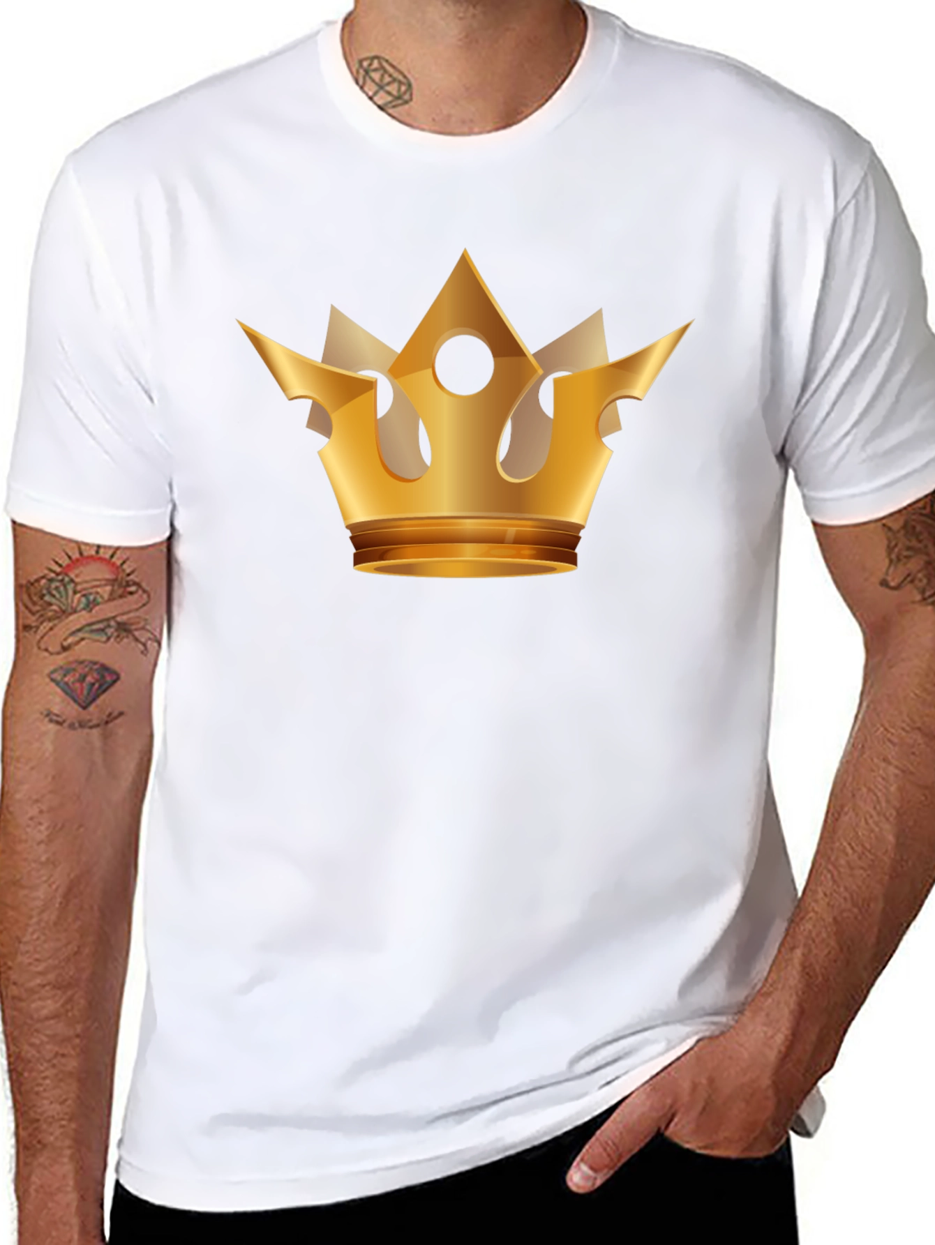 Gold Crown Graphic Black T-Shirt
