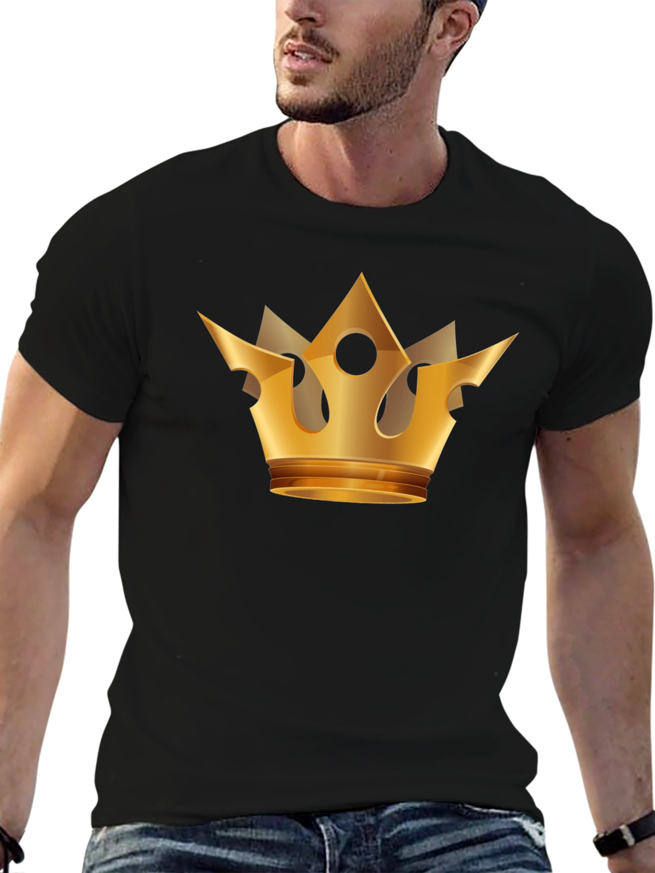 Gold Crown Graphic Black T-Shirt