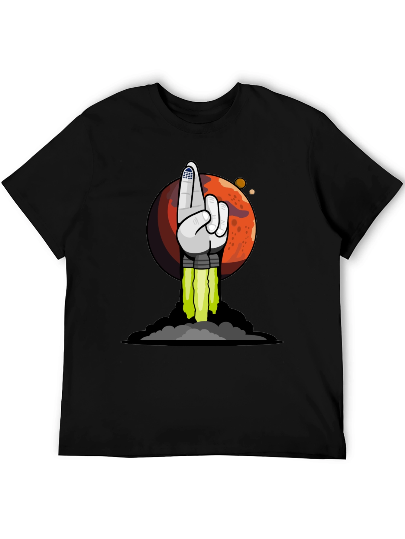 To the Moon Rocket Hand T-Shirt