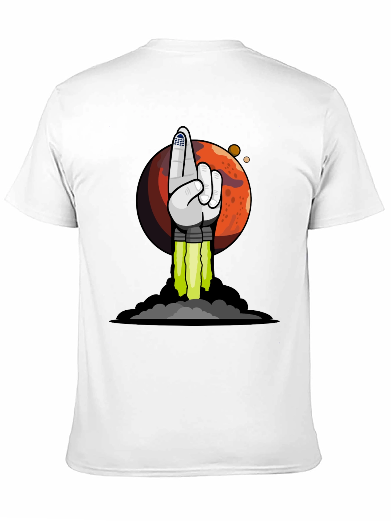 To the Moon Rocket Hand T-Shirt