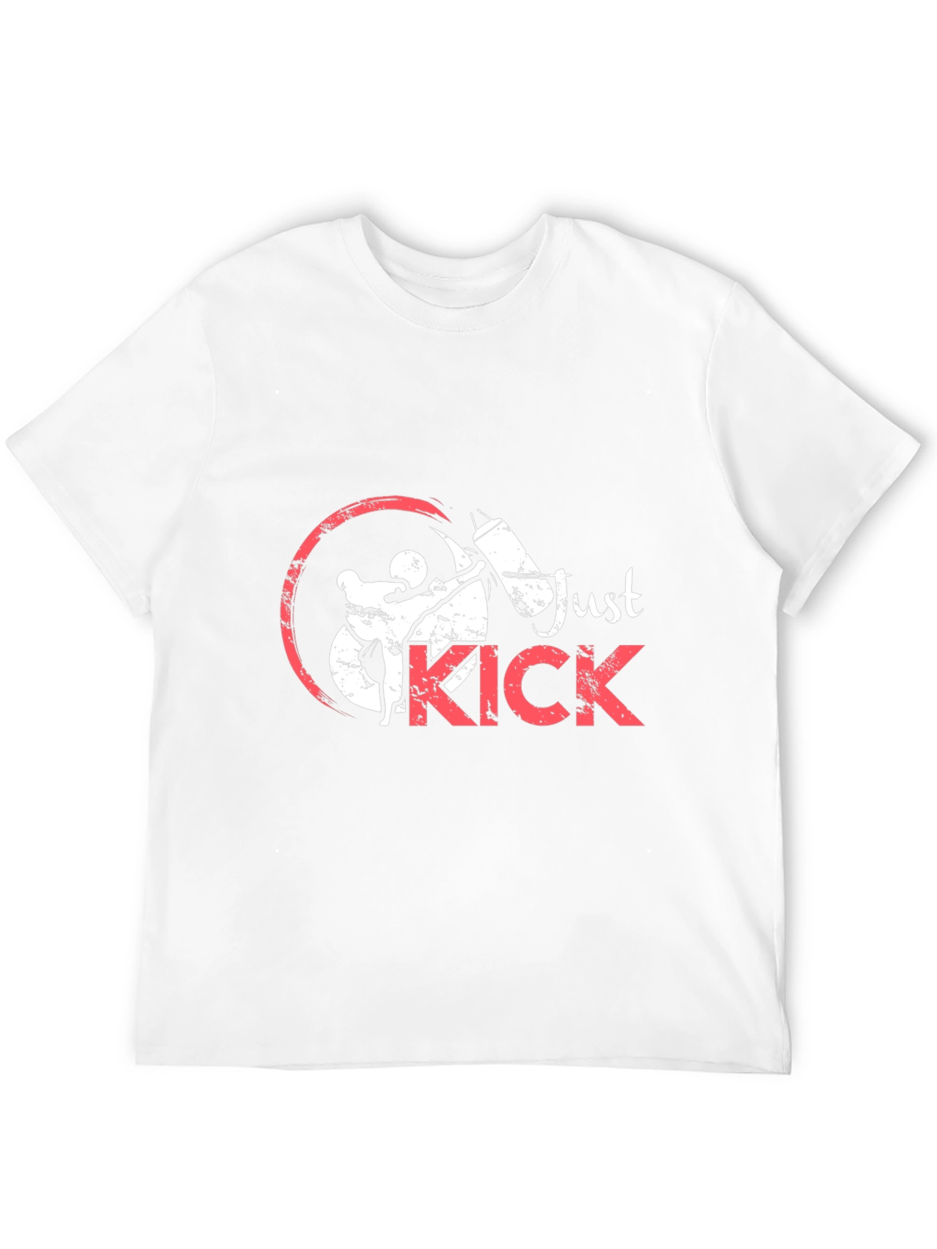 Just Kick Black Graphic Tee - Martial Arts Design