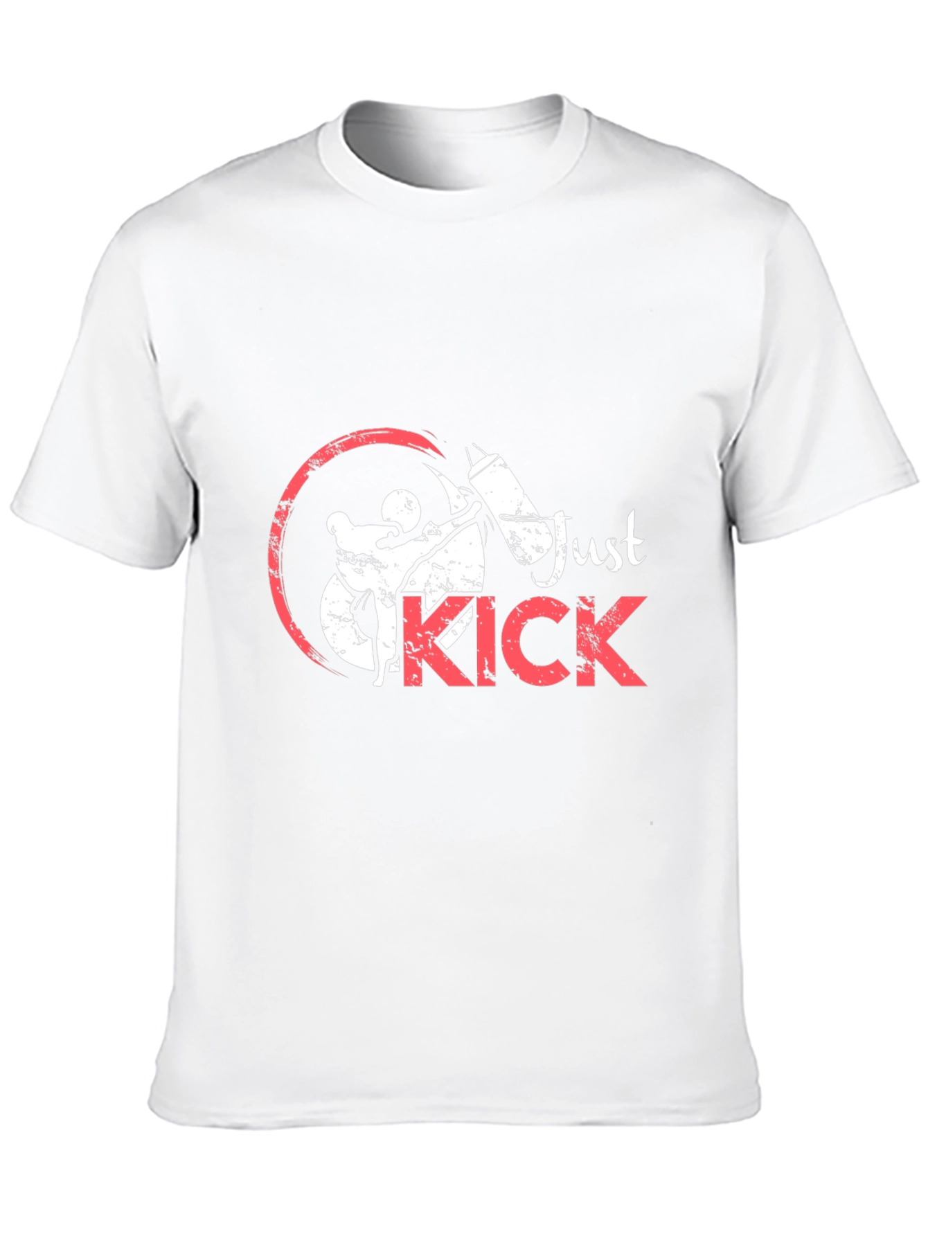 Just Kick Black Graphic Tee - Martial Arts Design