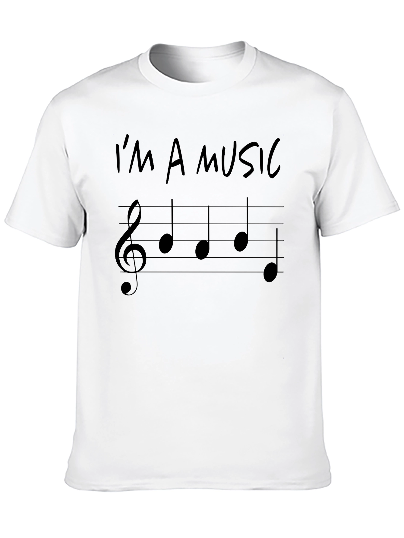 Im A Music Note Treble Clef Black T-Shirt