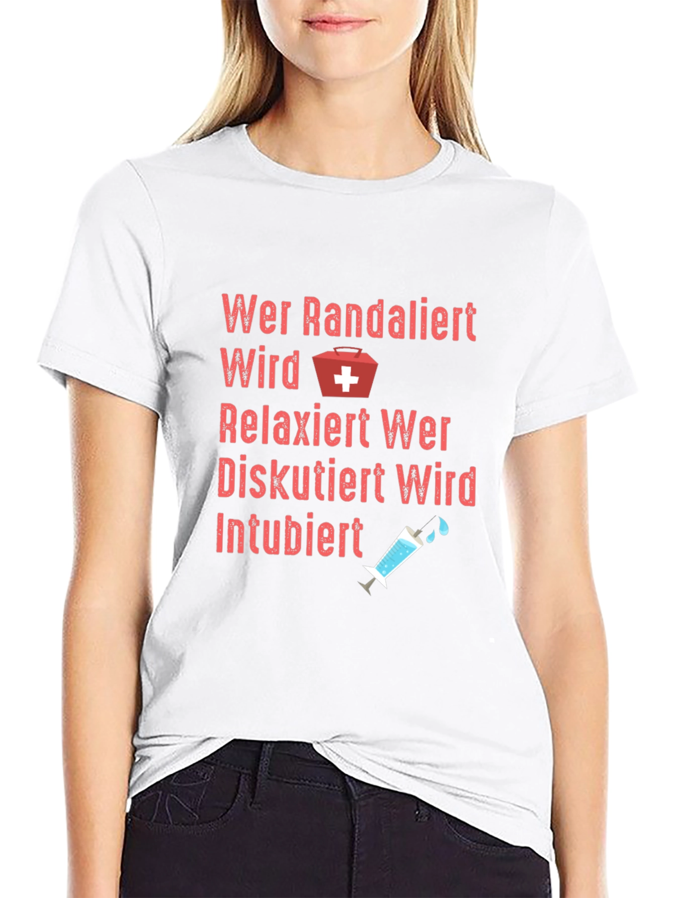 Funny German Nurse T-Shirt - Intubiert Design