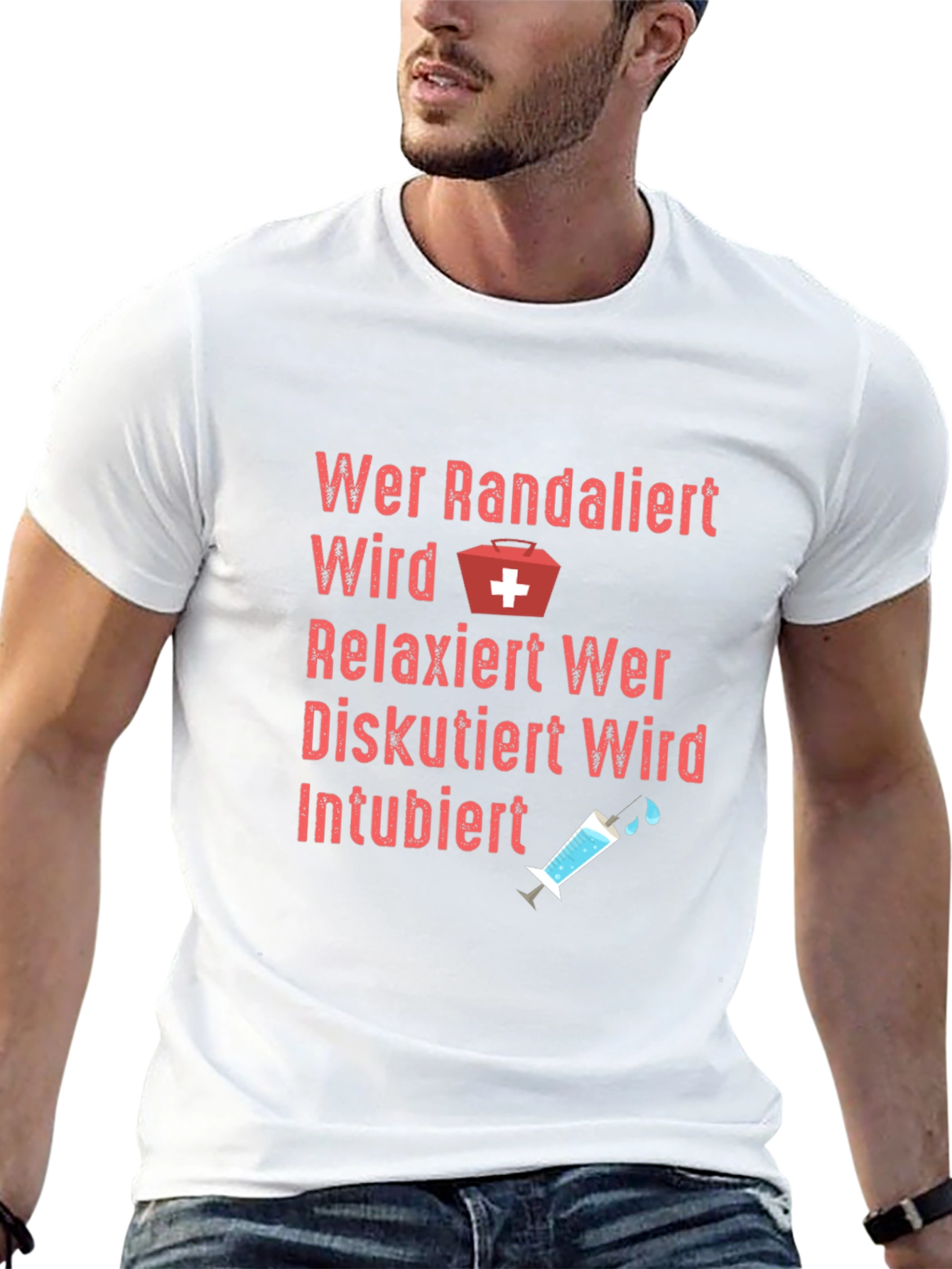 Funny German Nurse T-Shirt - Intubiert Design