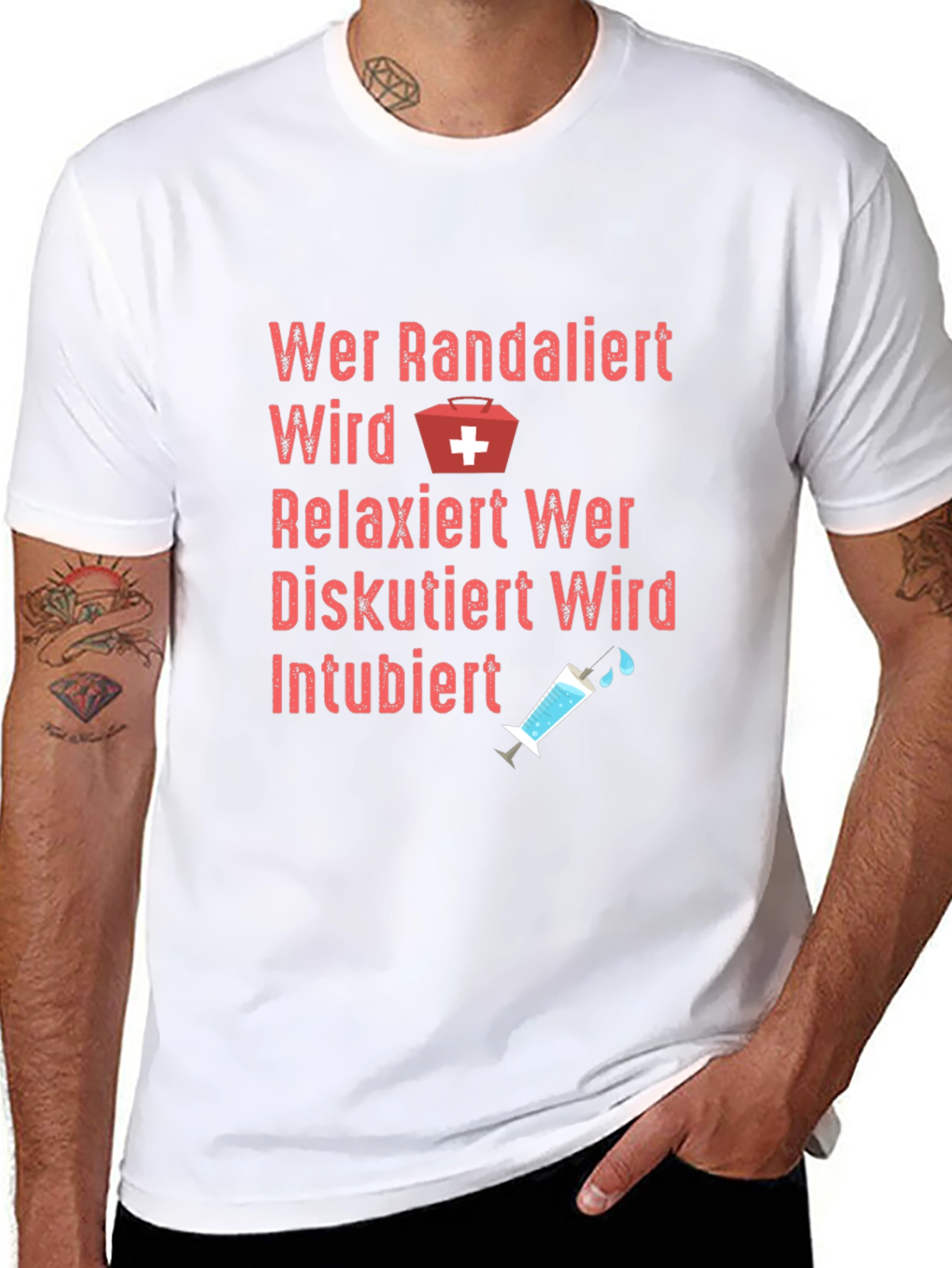 Funny German Nurse T-Shirt - Intubiert Design