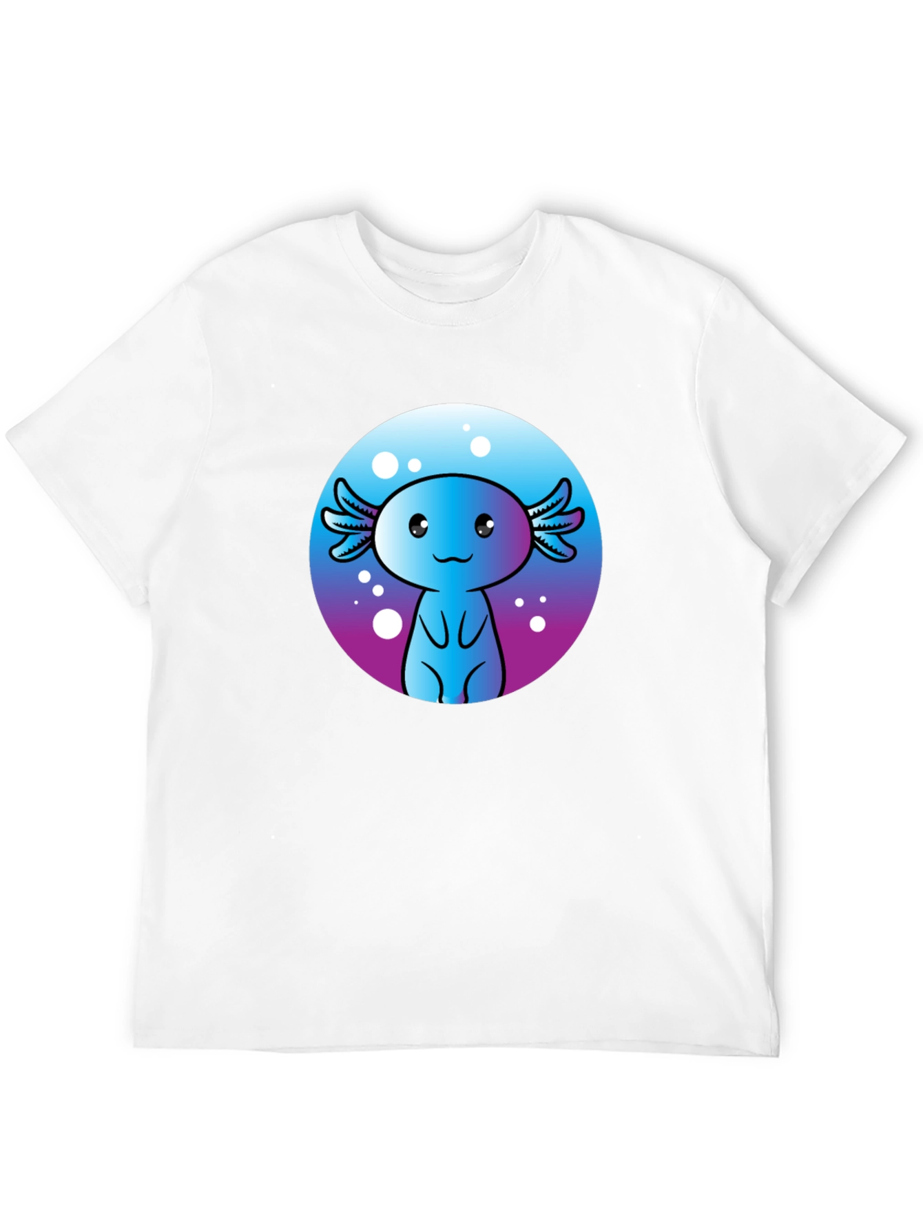 Cute Axolotl Graphic Tee - Fun Kawaii Design