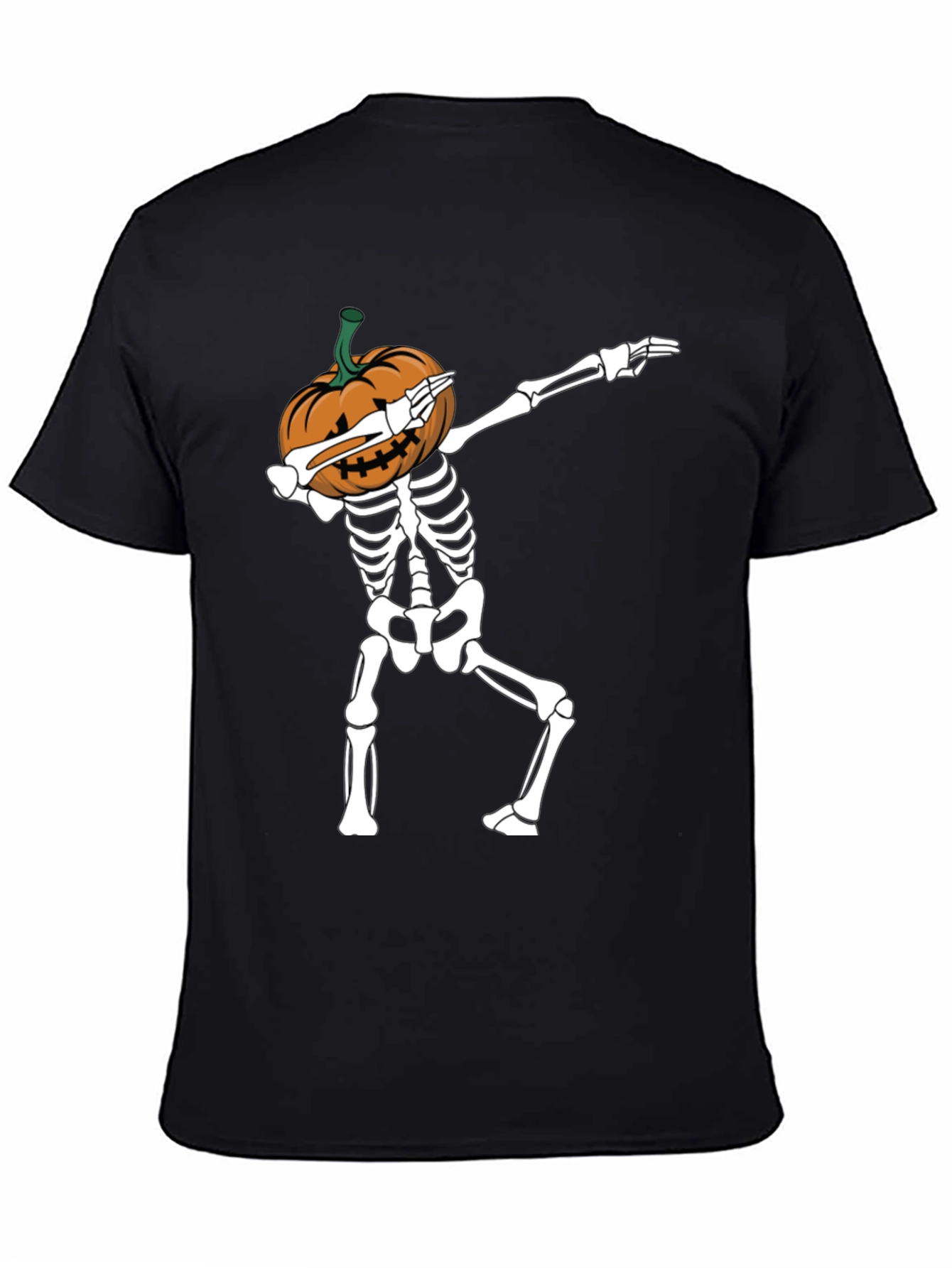 Halloween Pumpkin Skeleton Dabbing T-Shirt