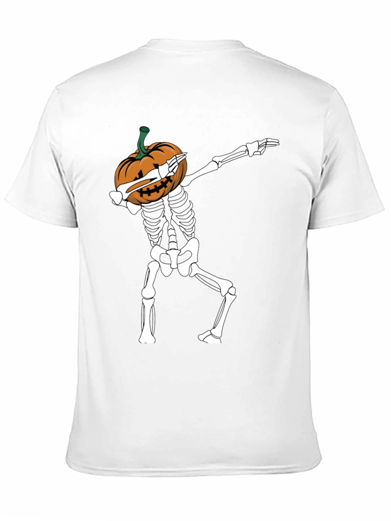 Halloween Pumpkin Skeleton Dabbing T-Shirt