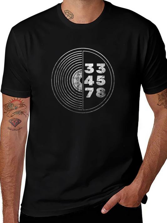 Vintage Record Speed T-Shirt - Music Lover Tee