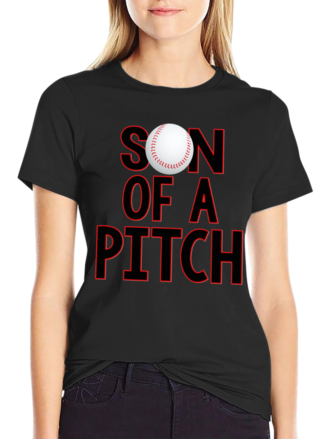 Son of a Pitch Baseball Graphic T-Shirt
