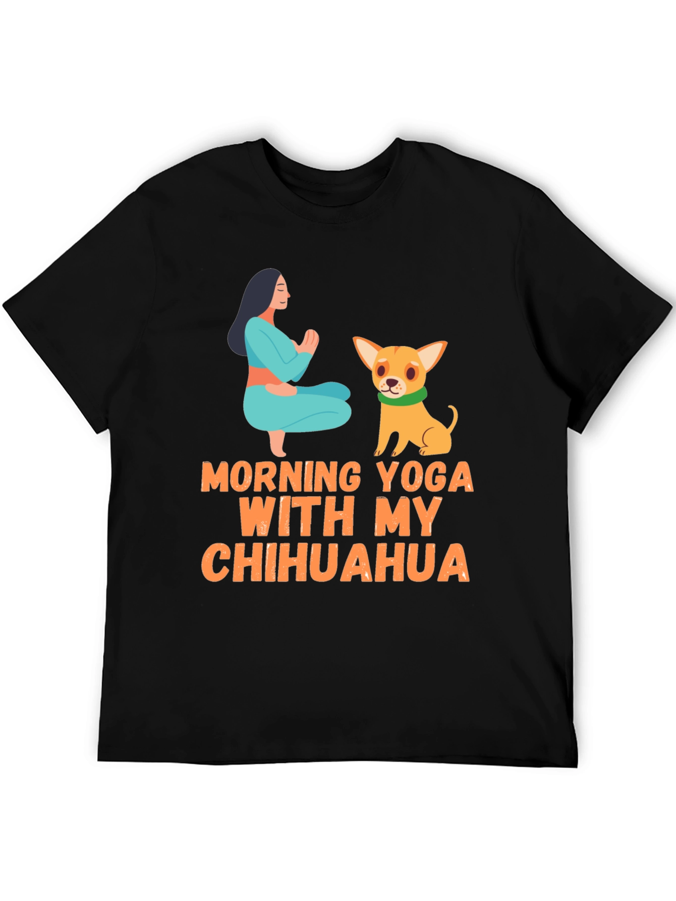 Yoga Chihuahua T-Shirt: Morning Yoga Design Tee