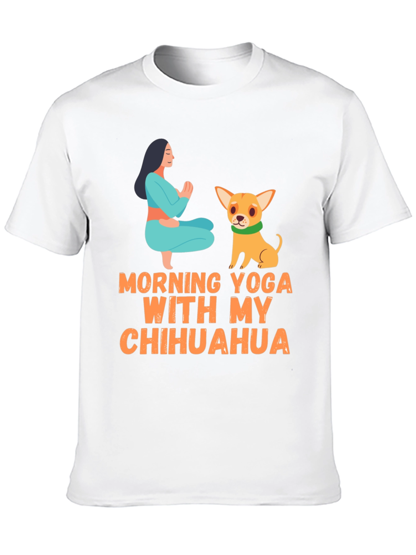 Yoga Chihuahua T-Shirt: Morning Yoga Design Tee