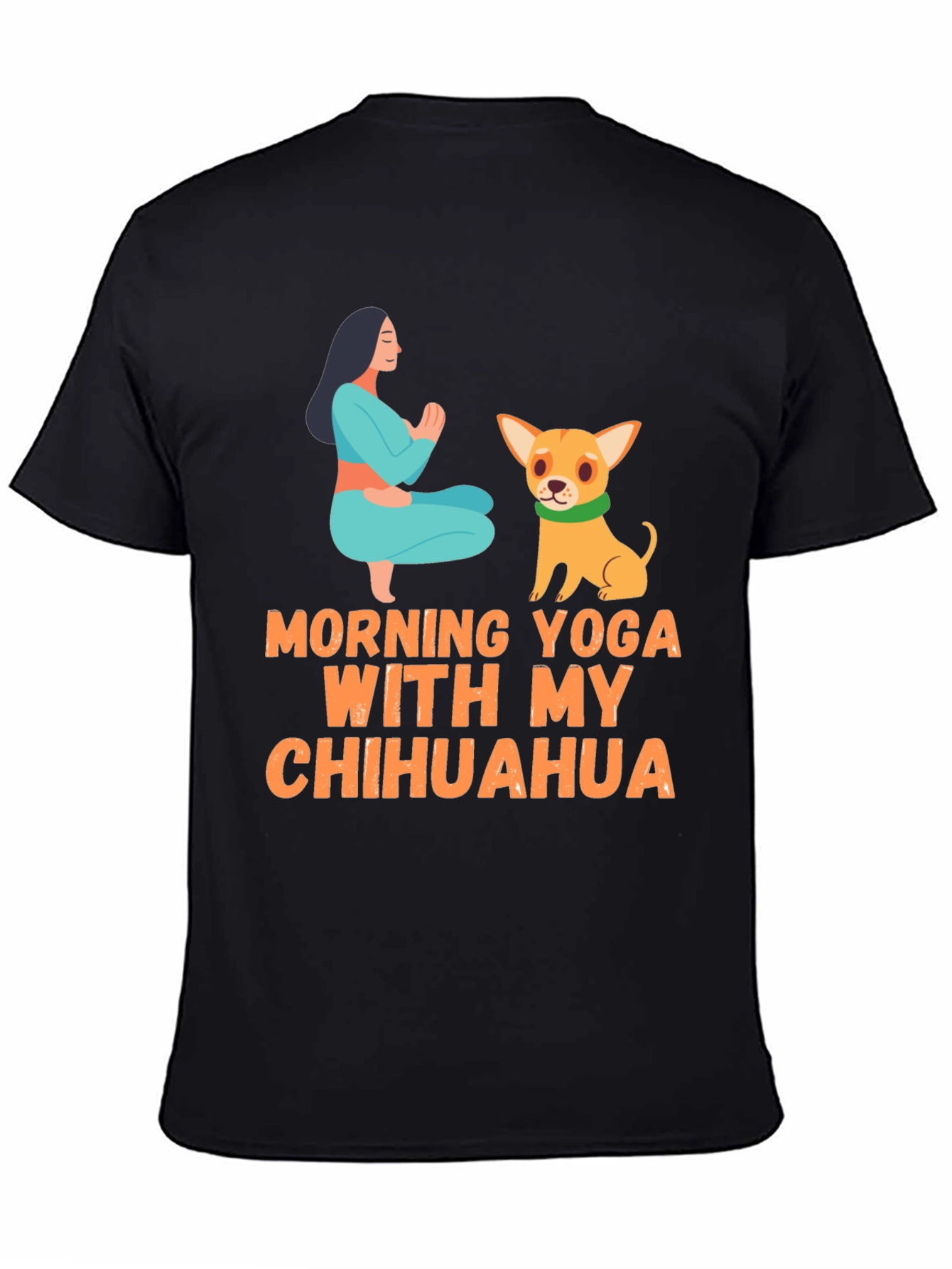 Yoga Chihuahua T-Shirt: Morning Yoga Design Tee