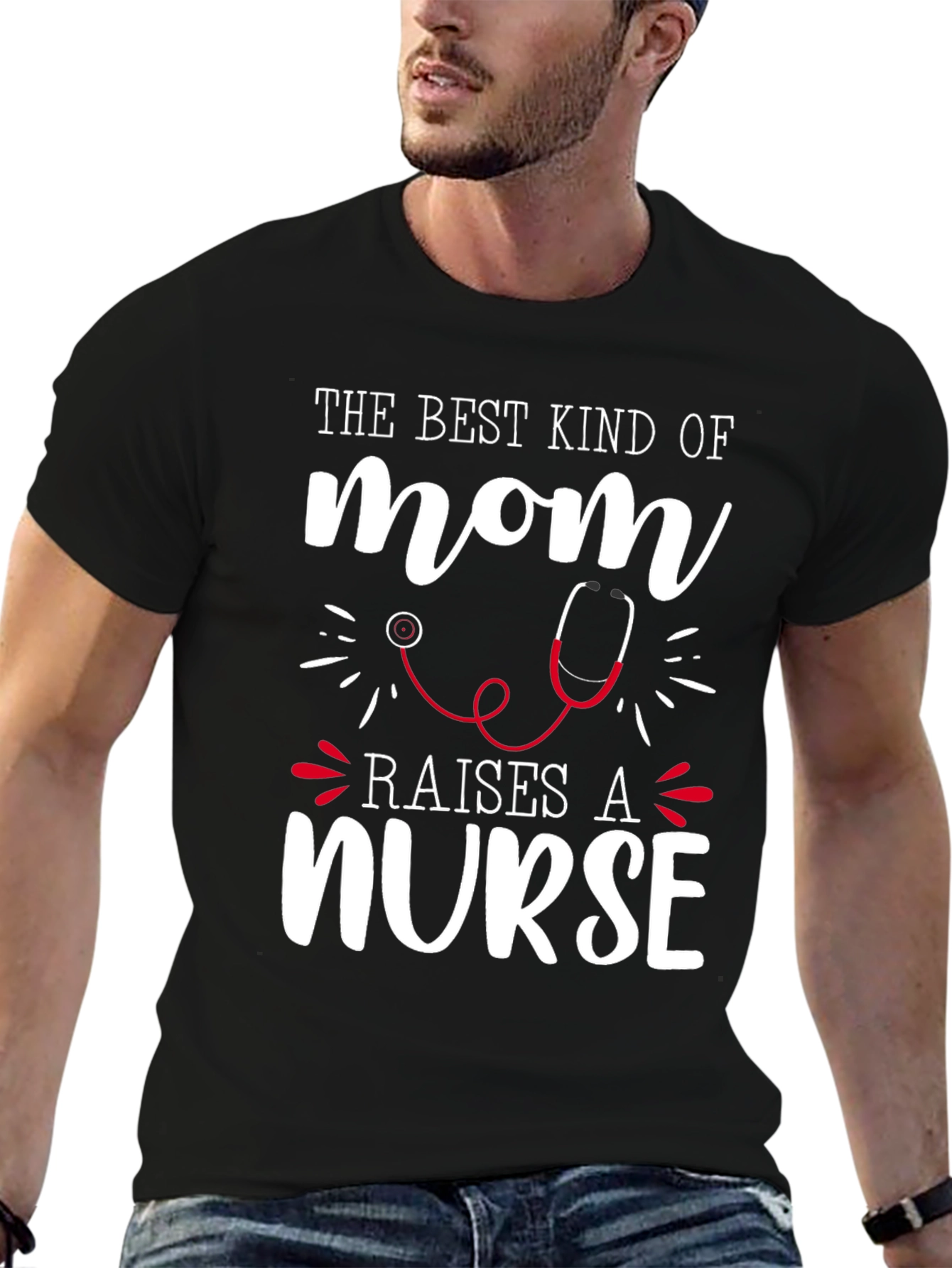 Best Mom Raises a Nurse Graphic Tee