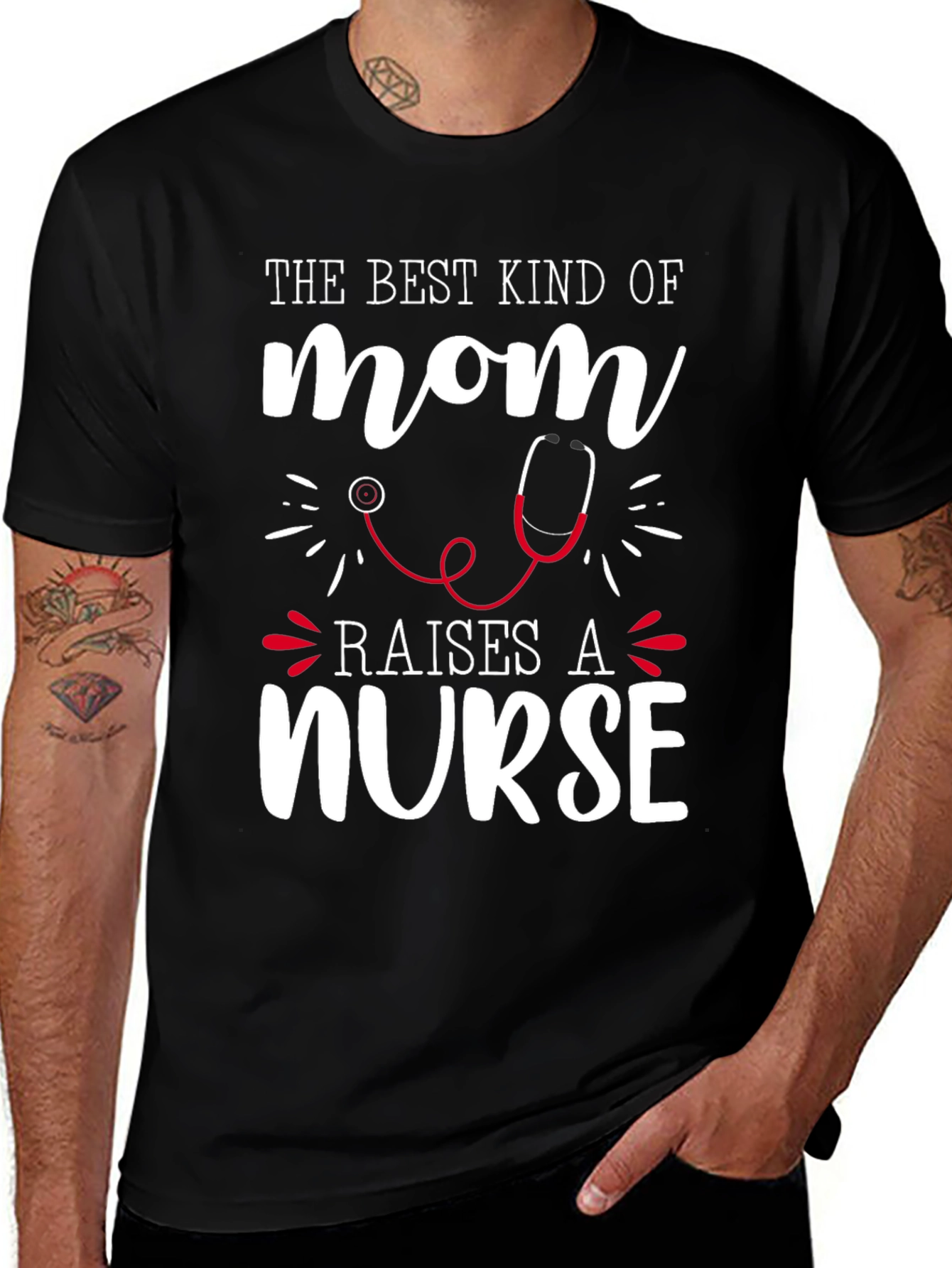 Best Mom Raises a Nurse Graphic Tee