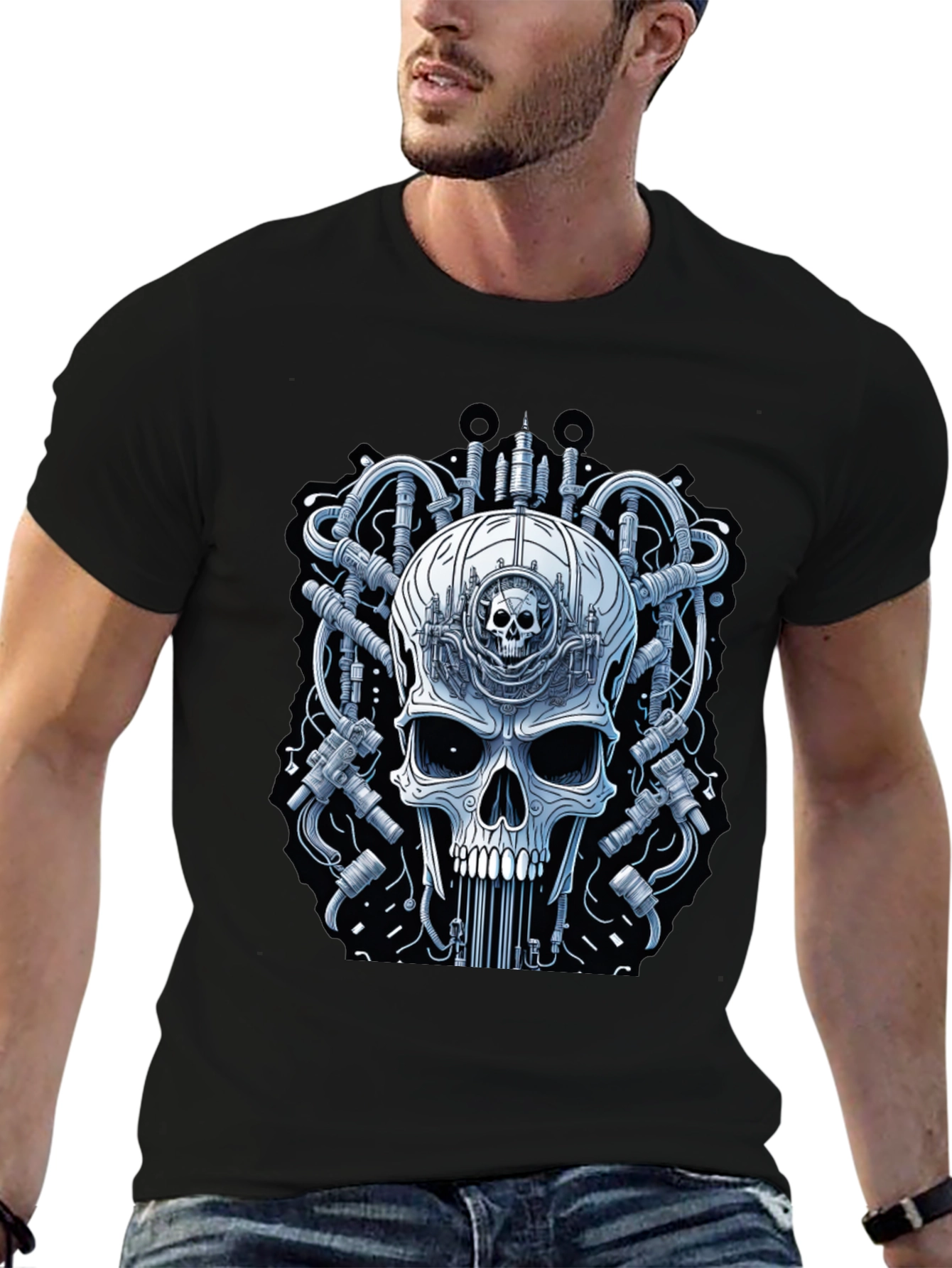 Skull Gear T-Shirt - Mens Graphic Tee