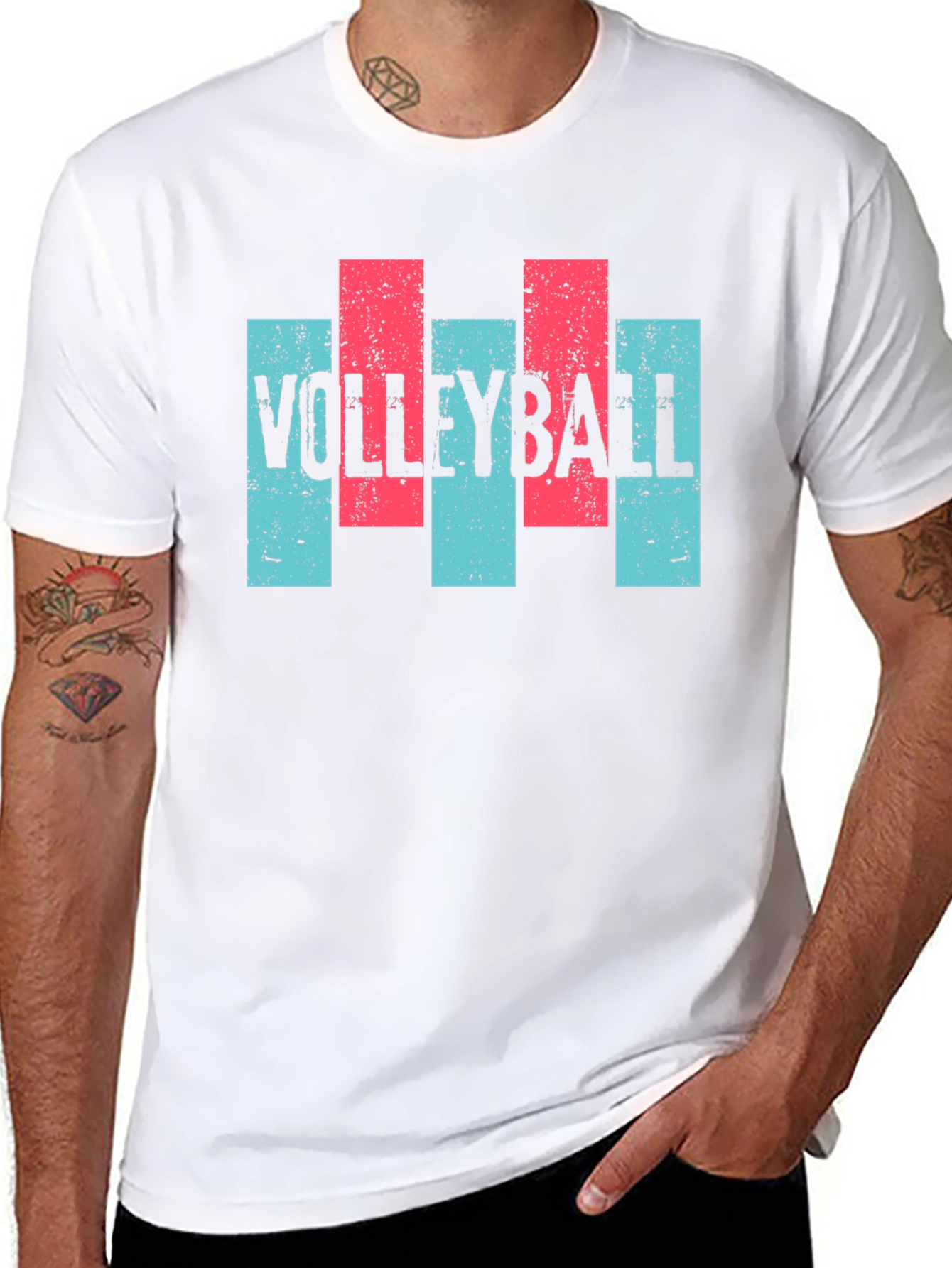 Volleyball Graphic T-Shirt - Mens Casual Tee