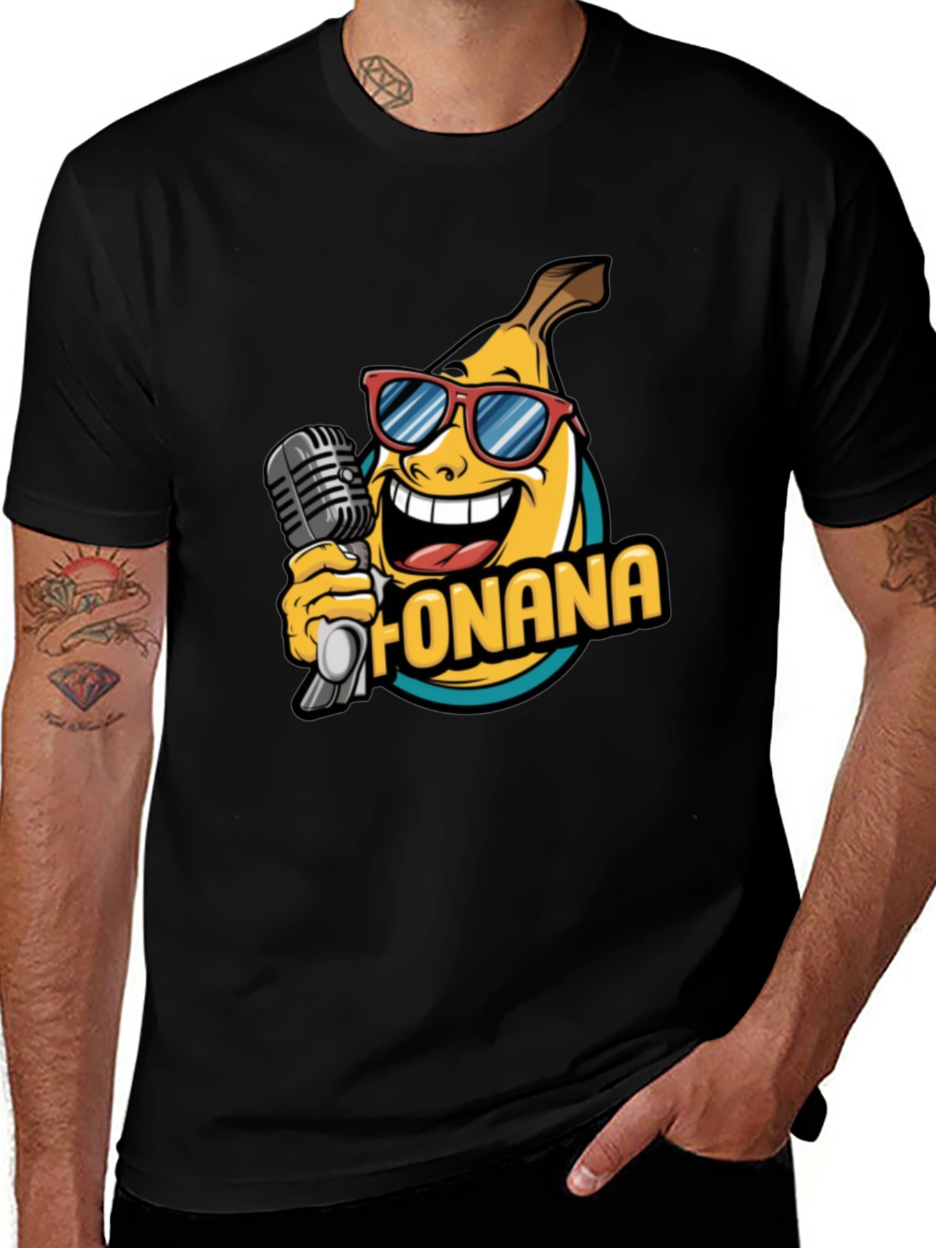 Funana Banana Graphic Tee - Black