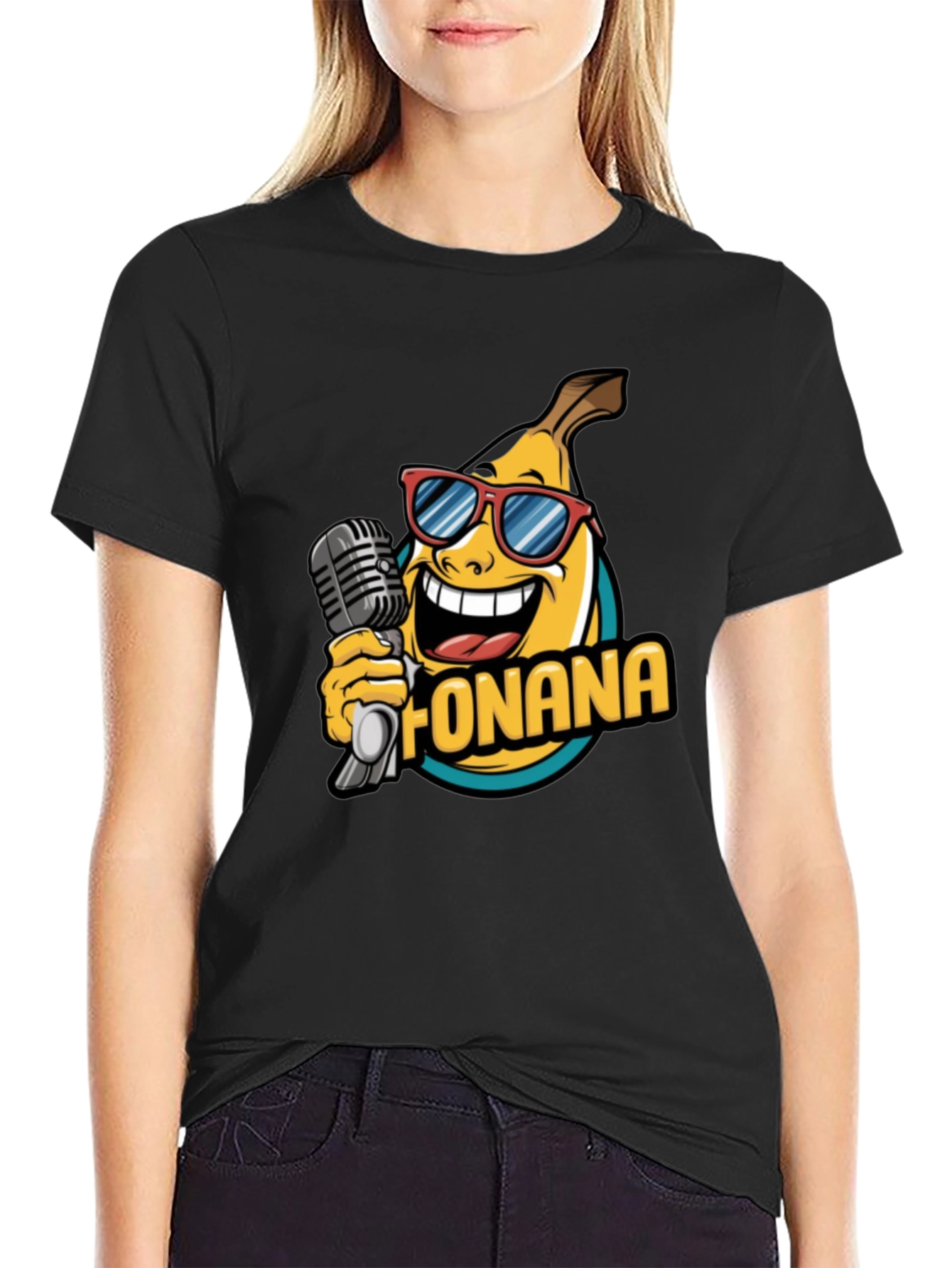 Funana Banana Graphic Tee - Black