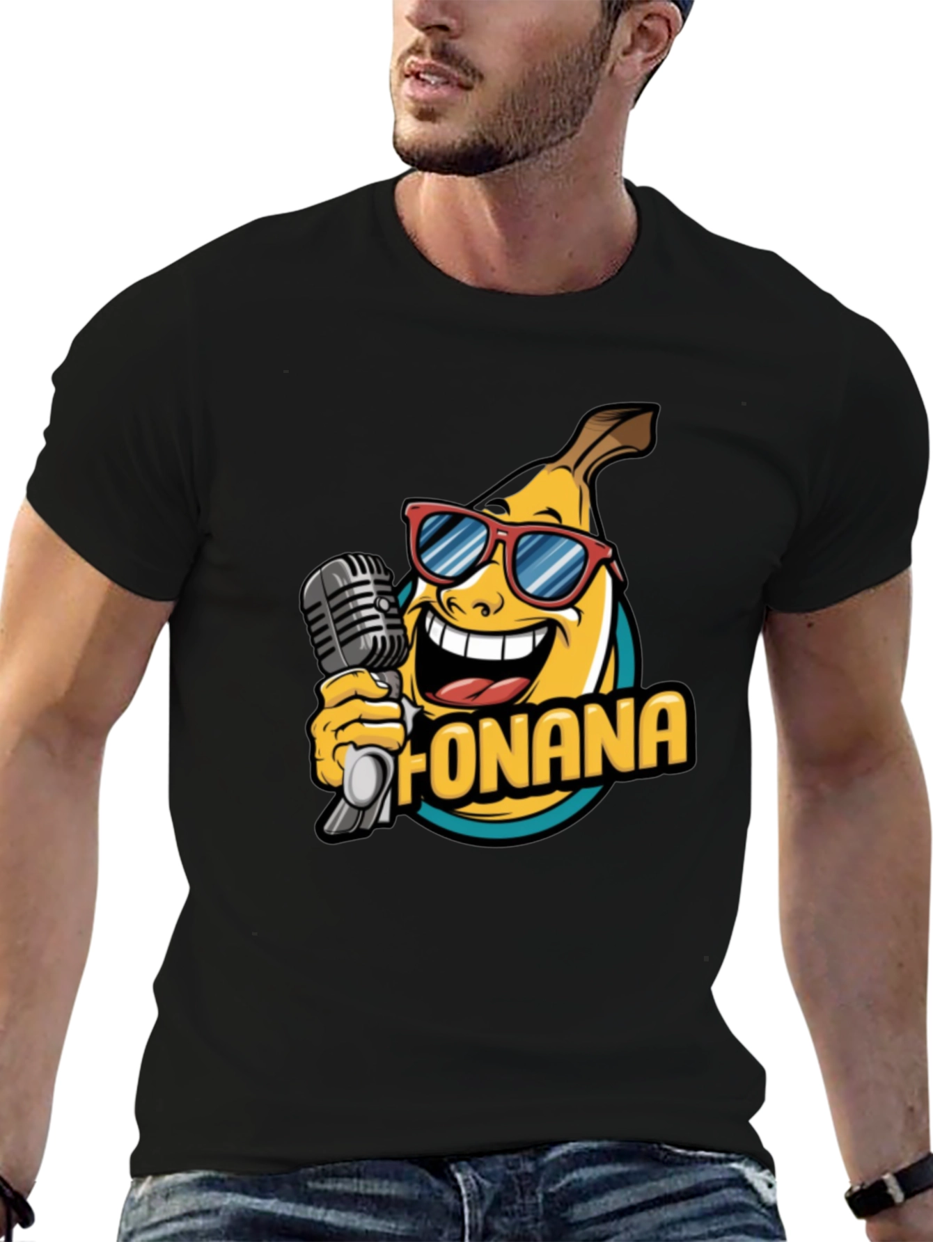 Funana Banana Graphic Tee - Black
