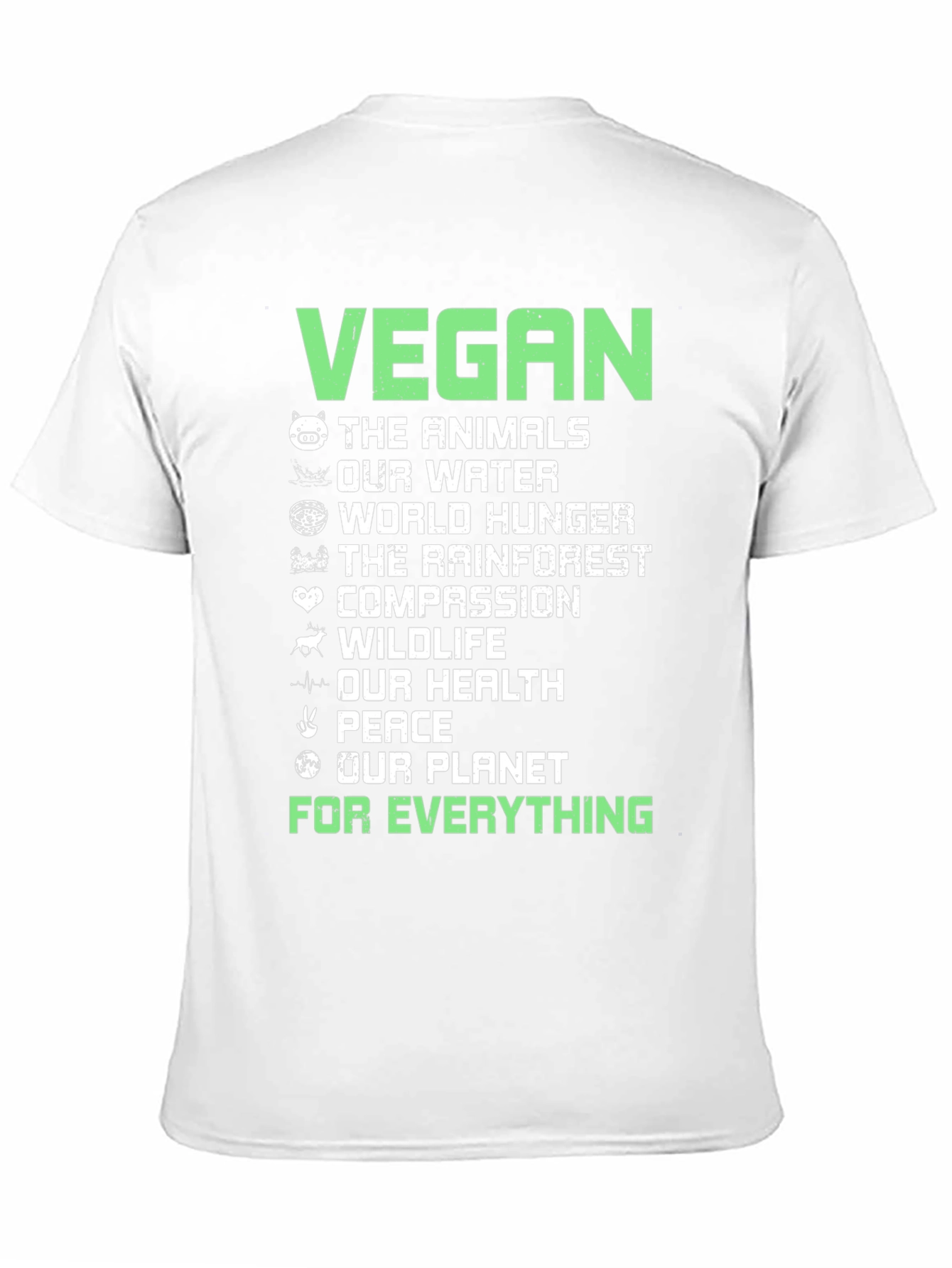 Vegan Cause T-Shirt - Animals Water Hunger Planet