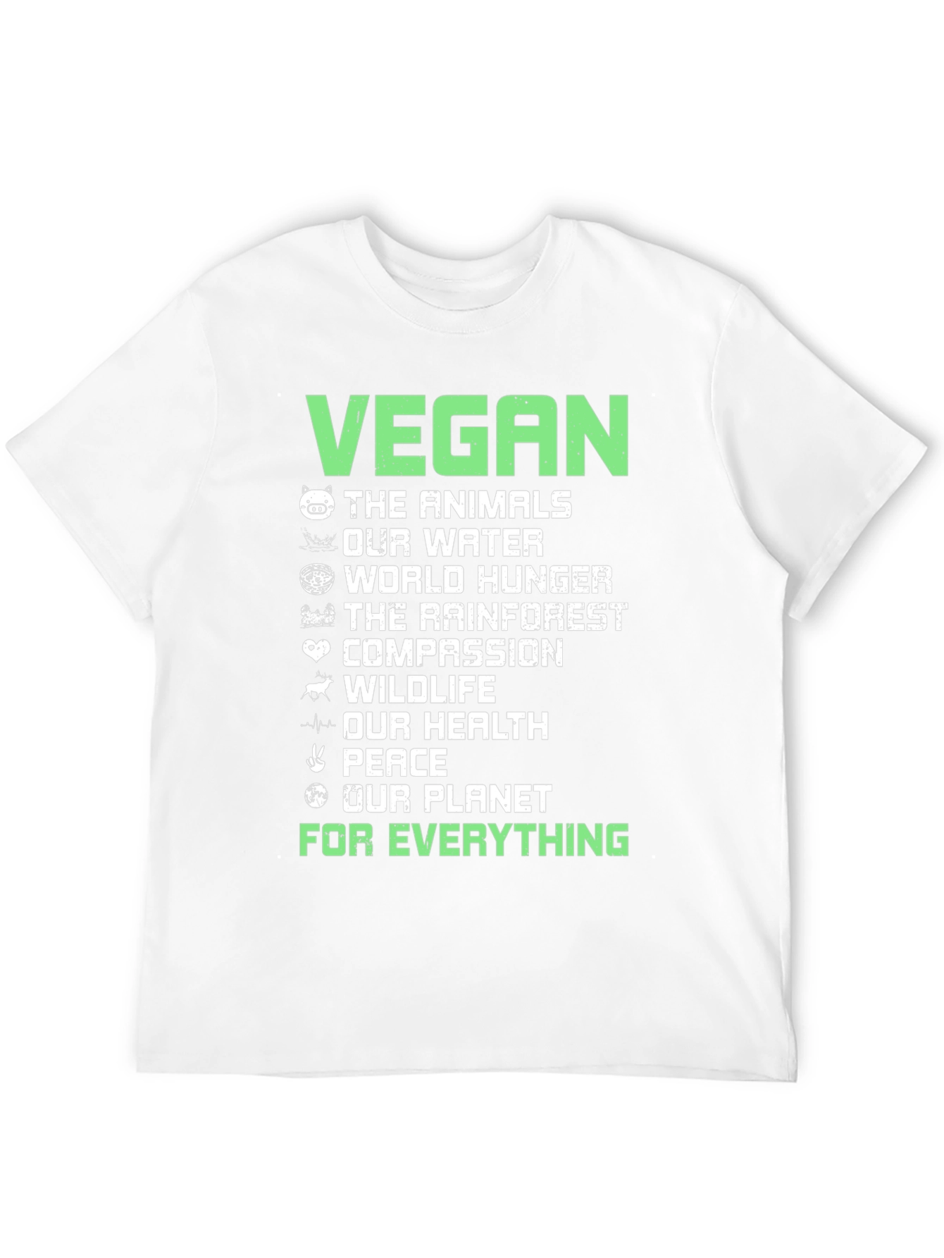 Vegan Cause T-Shirt - Animals Water Hunger Planet