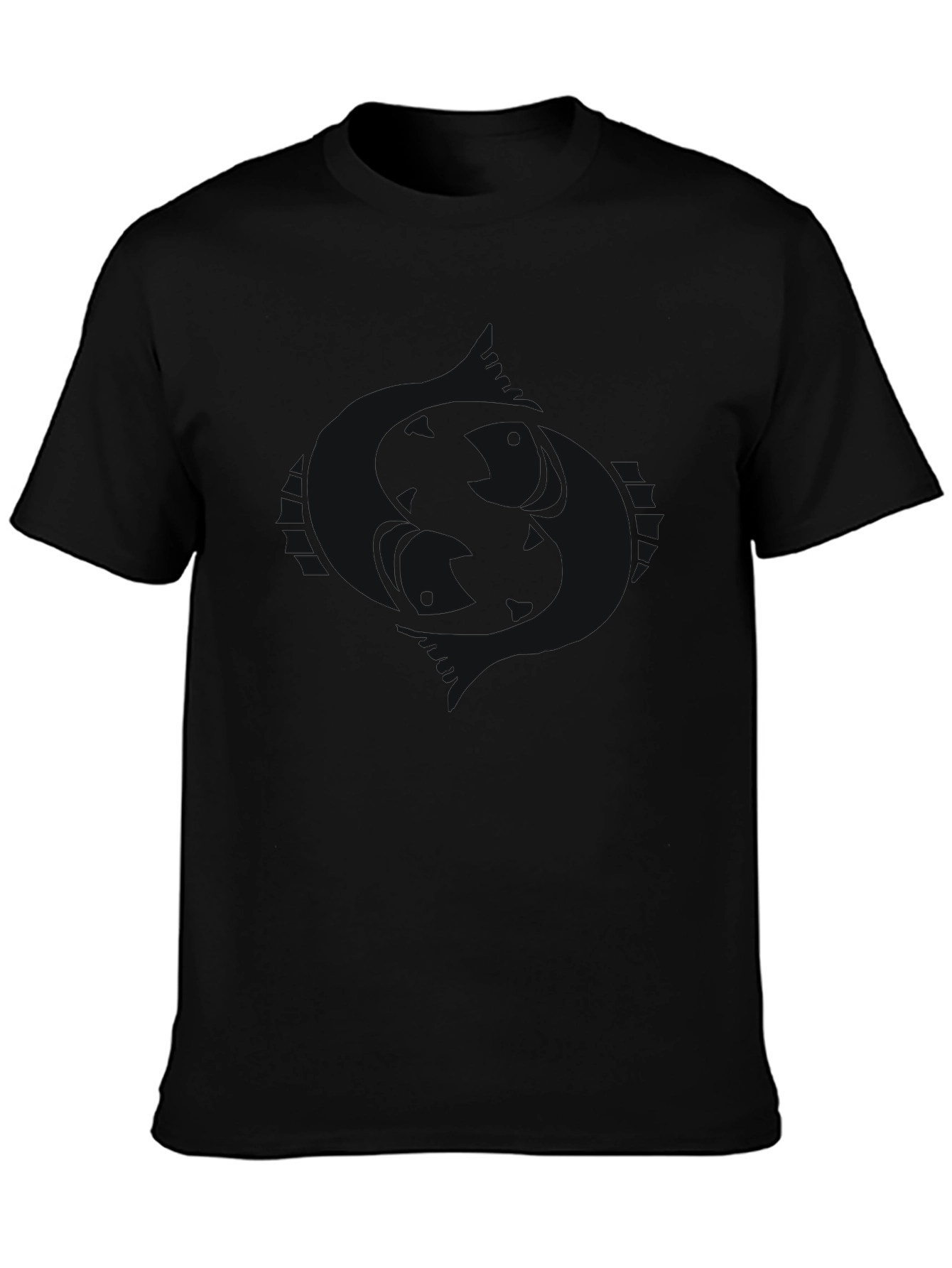 Mens Black Crew Neck Short Sleeve T-Shirt
