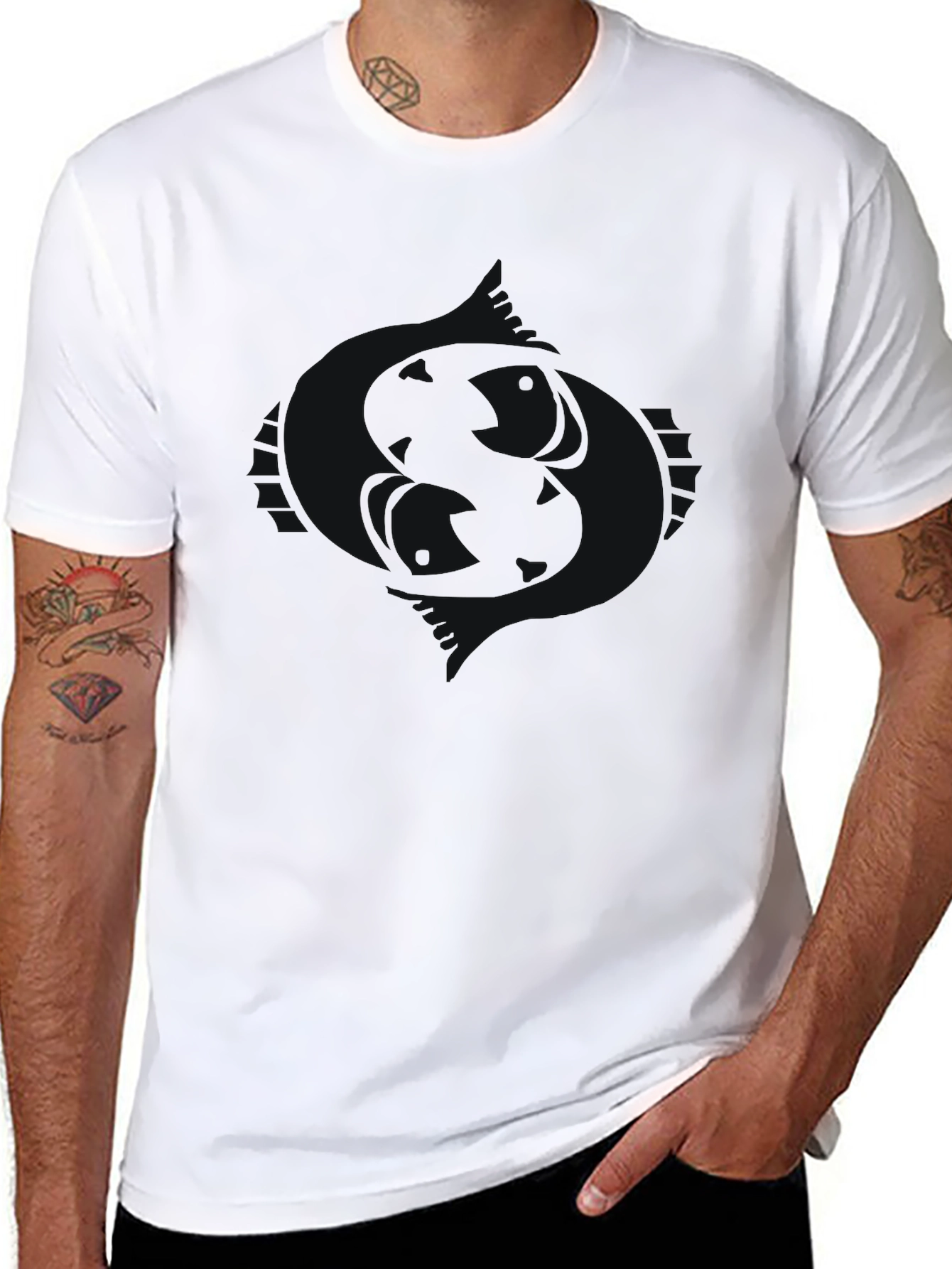 Mens Black Crew Neck Short Sleeve T-Shirt