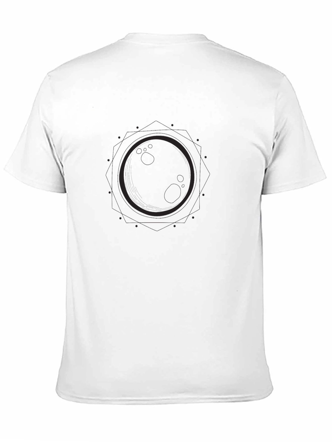 Mens Solid Black Crew Neck T-Shirt