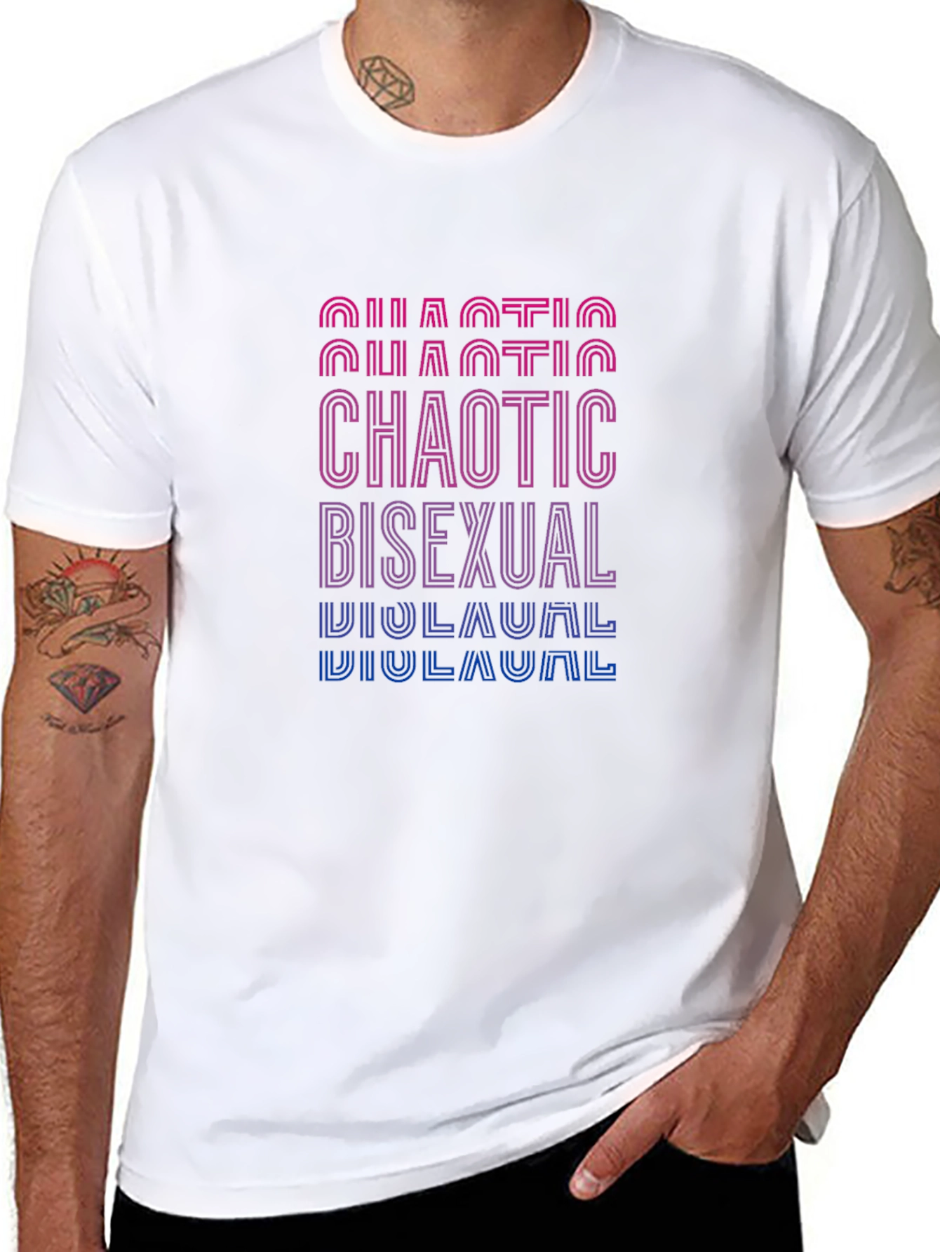Chaotic Bisexual Graphic Tee - Bold Pride