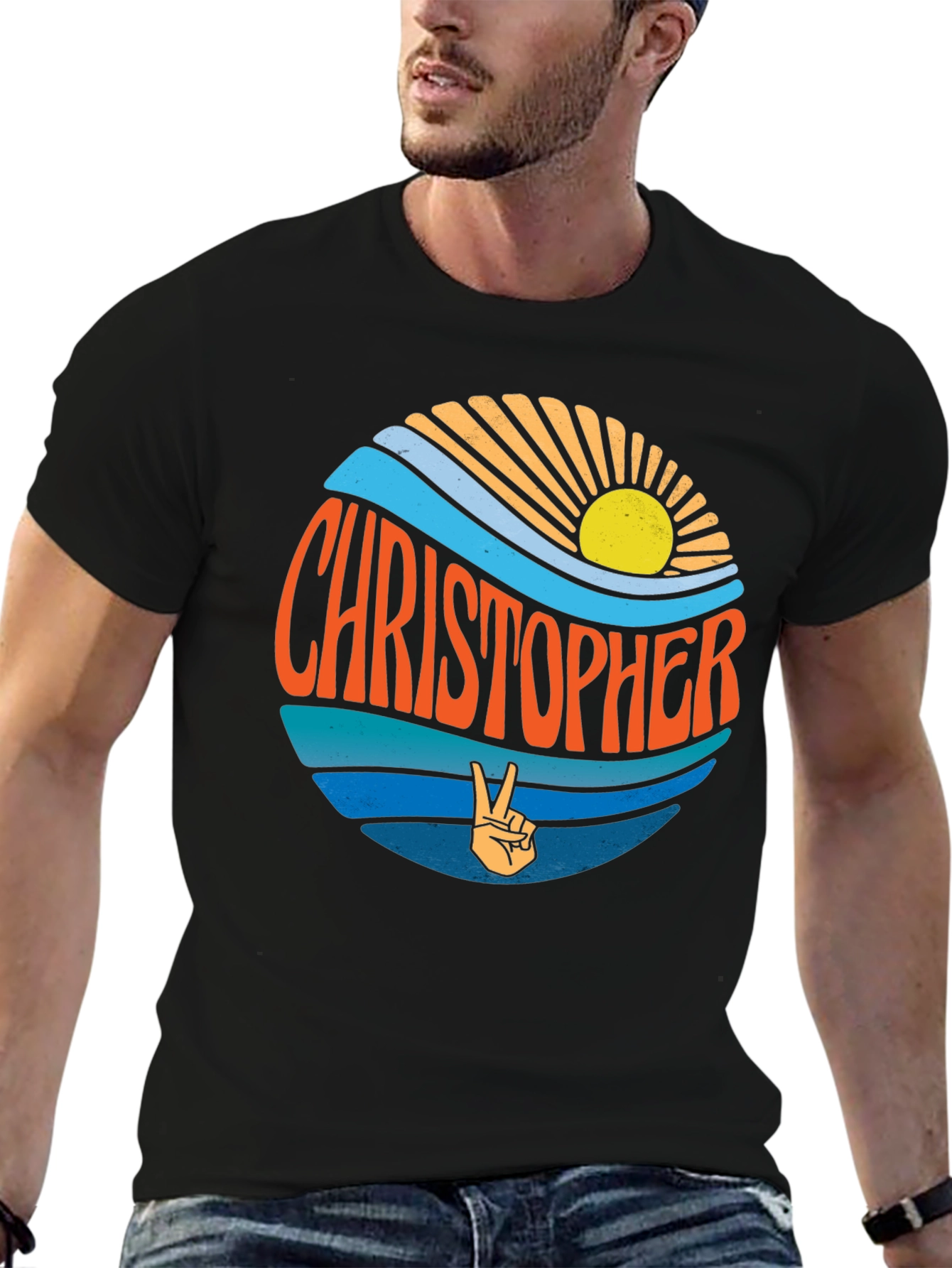 Christopher Retro Sunset T-Shirt