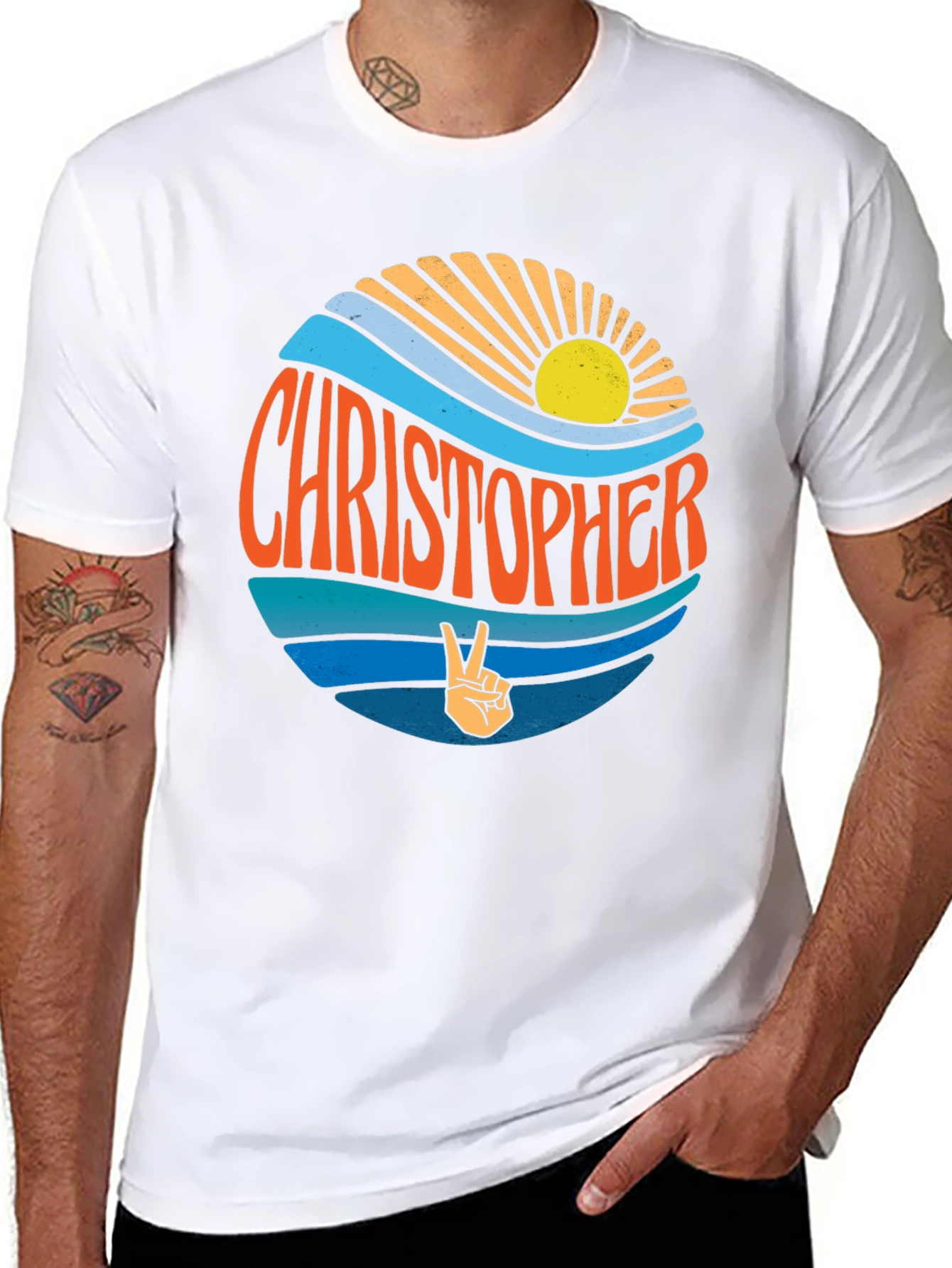Christopher Retro Sunset T-Shirt
