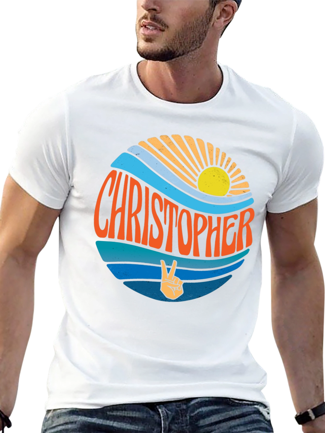 Christopher Retro Sunset T-Shirt