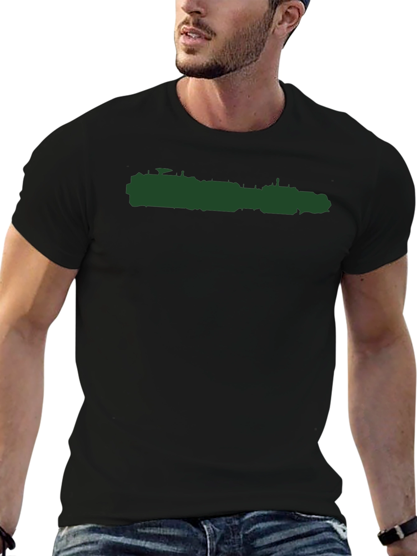 Mens Graphic Print Crew Neck T-Shirt