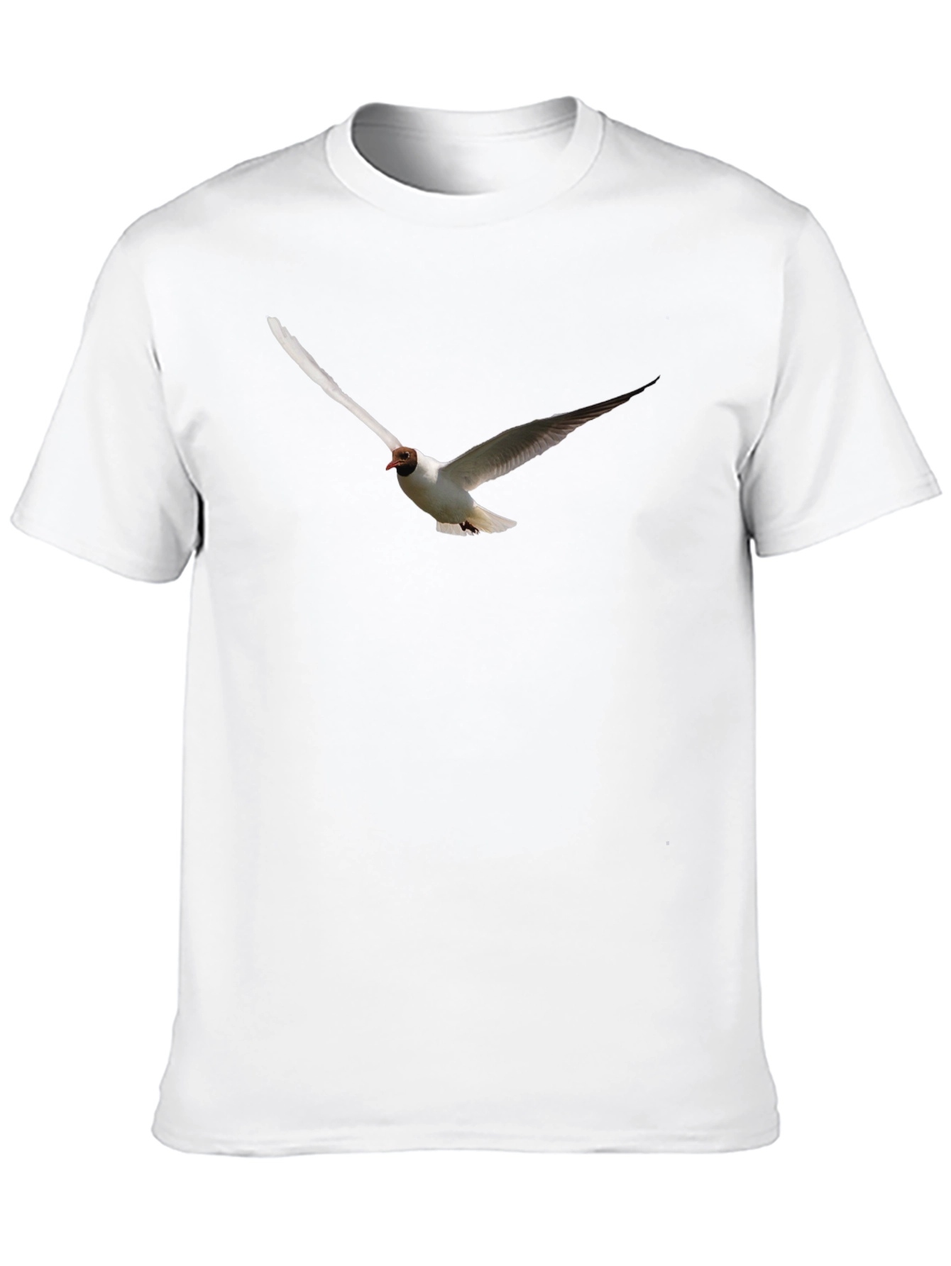 Black T-Shirt with Flying Bird Graphic