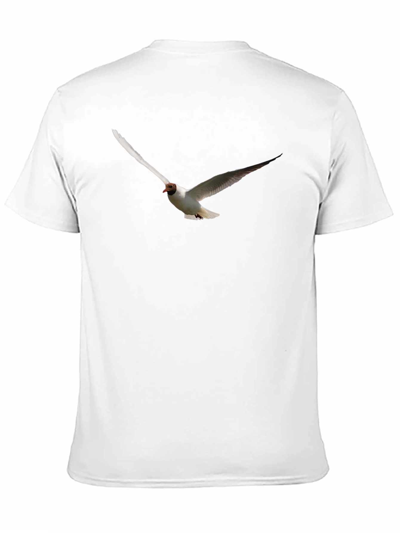 Black T-Shirt with Flying Bird Graphic