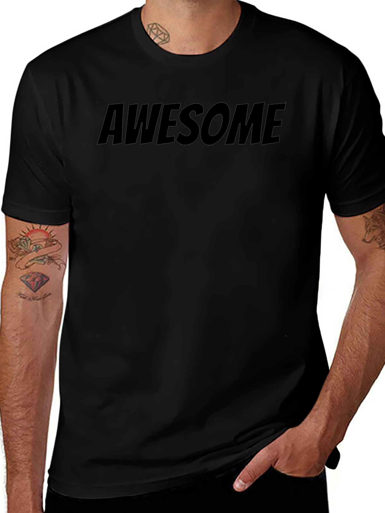 Awesome Graphic Tee - Mens Black T-Shirt