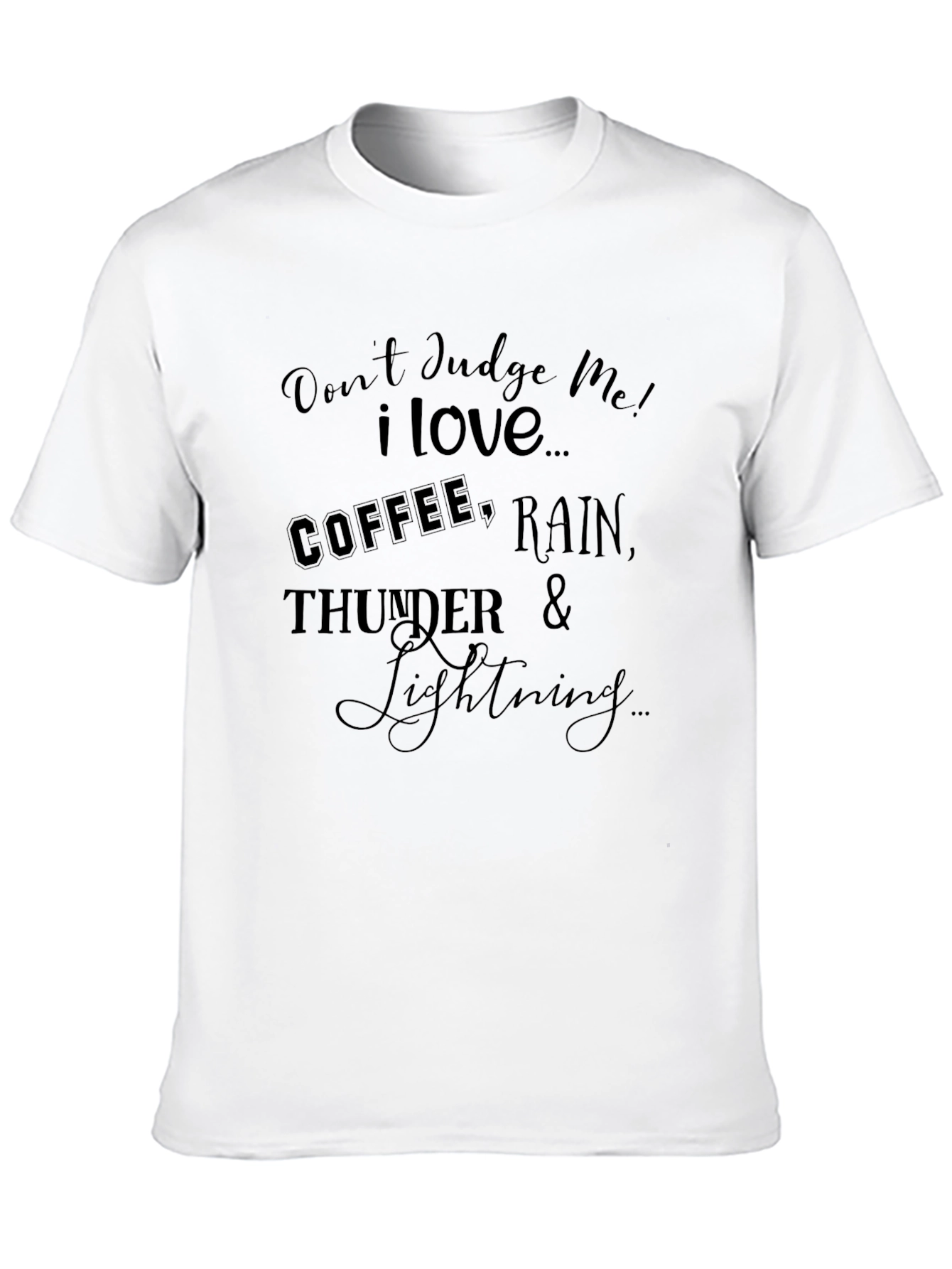 Coffee Rain Thunder Lightning T-Shirt