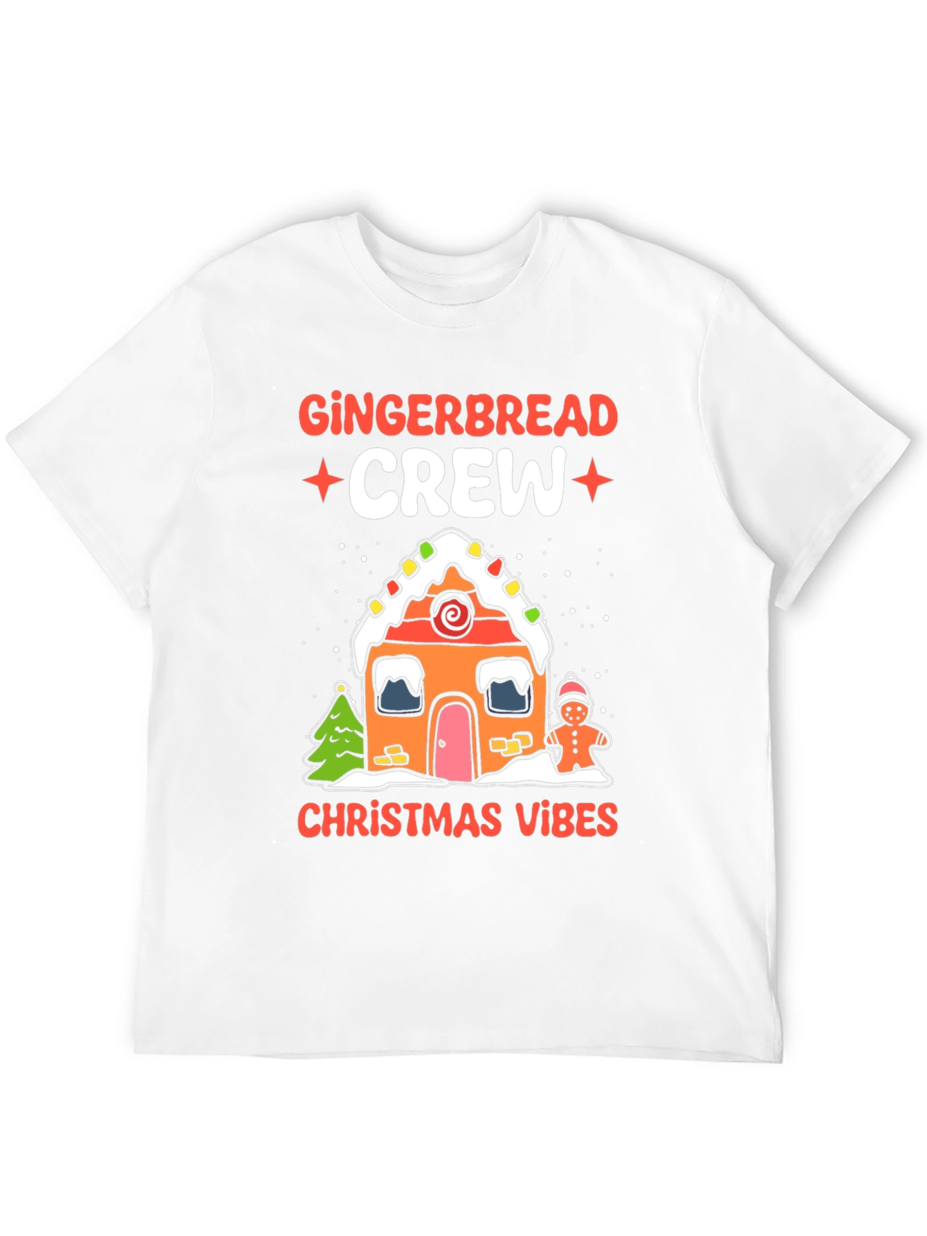 Gingerbread Crew Christmas Vibes Graphic Tee