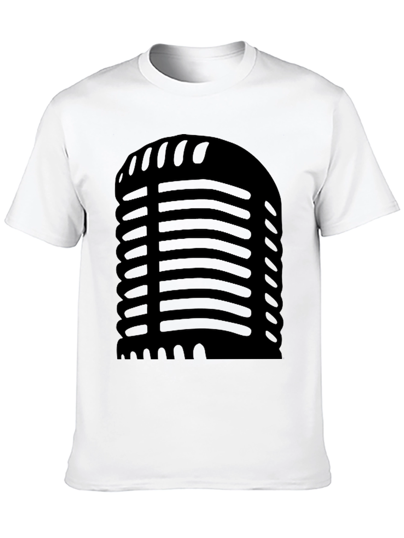 Retro Microphone Black T-Shirt
