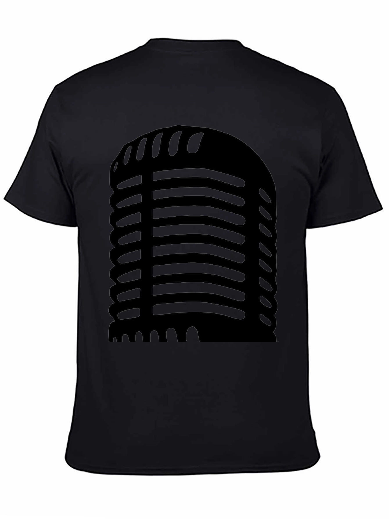 Retro Microphone Black T-Shirt