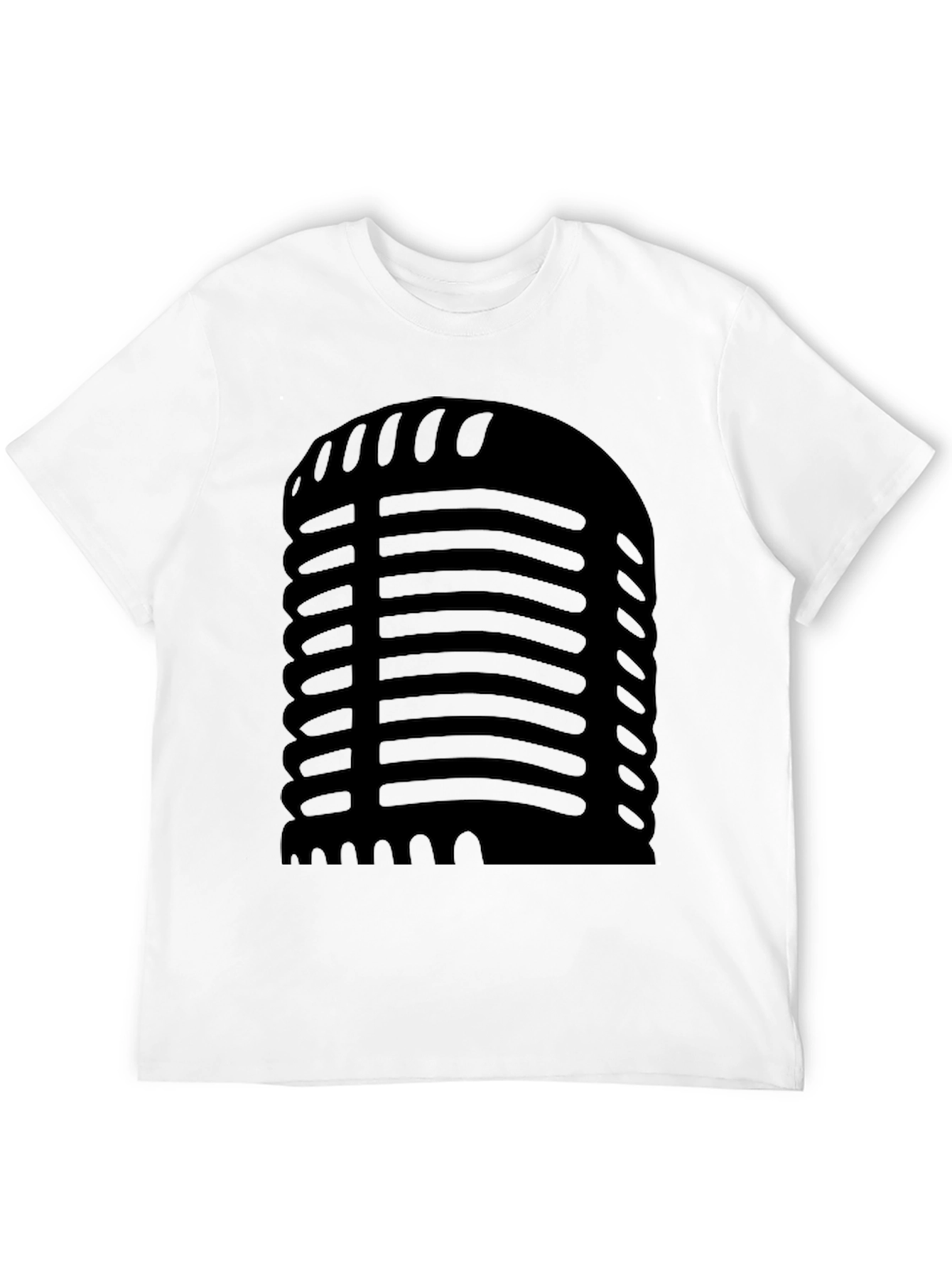 Retro Microphone Black T-Shirt