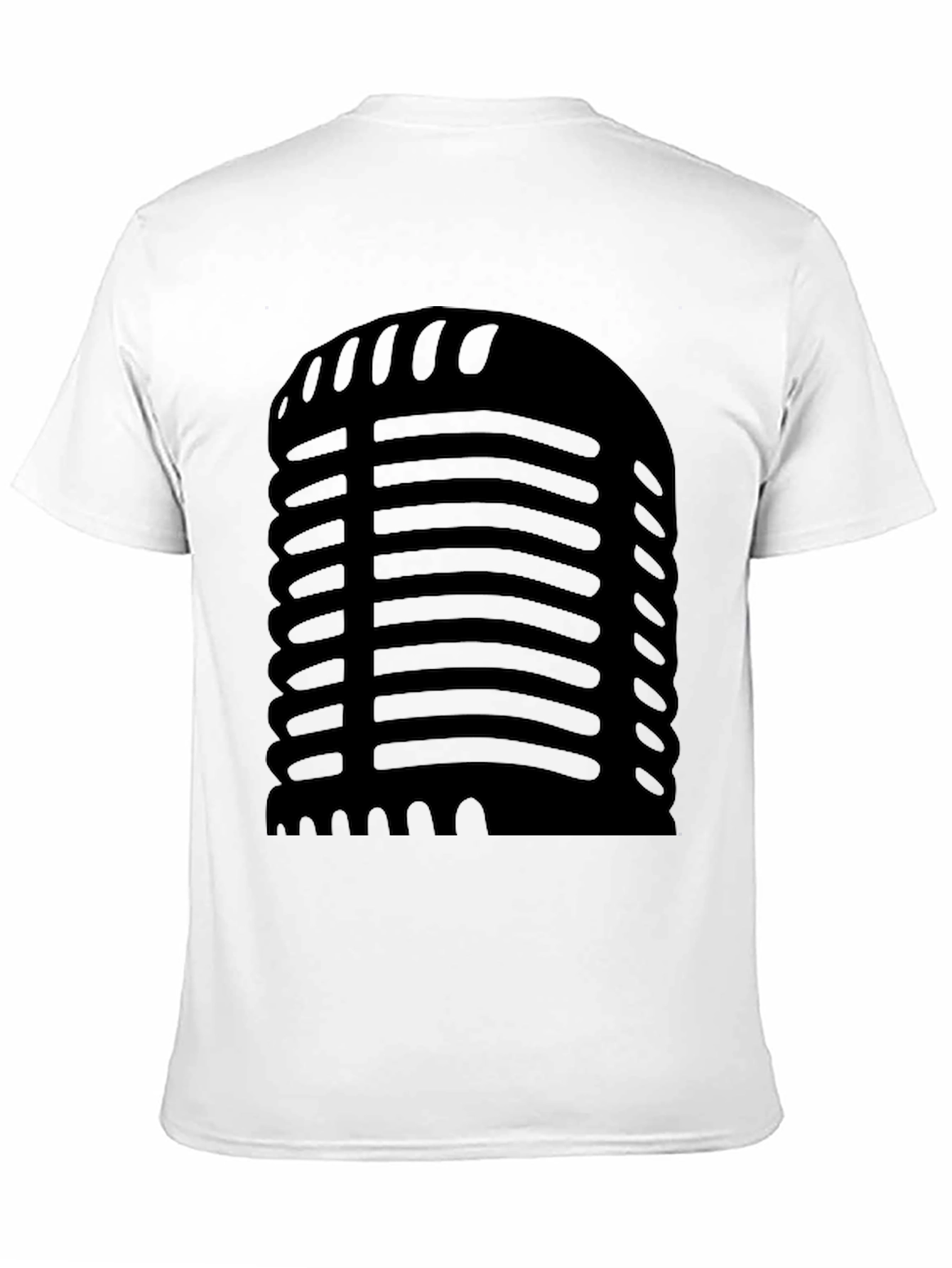 Retro Microphone Black T-Shirt