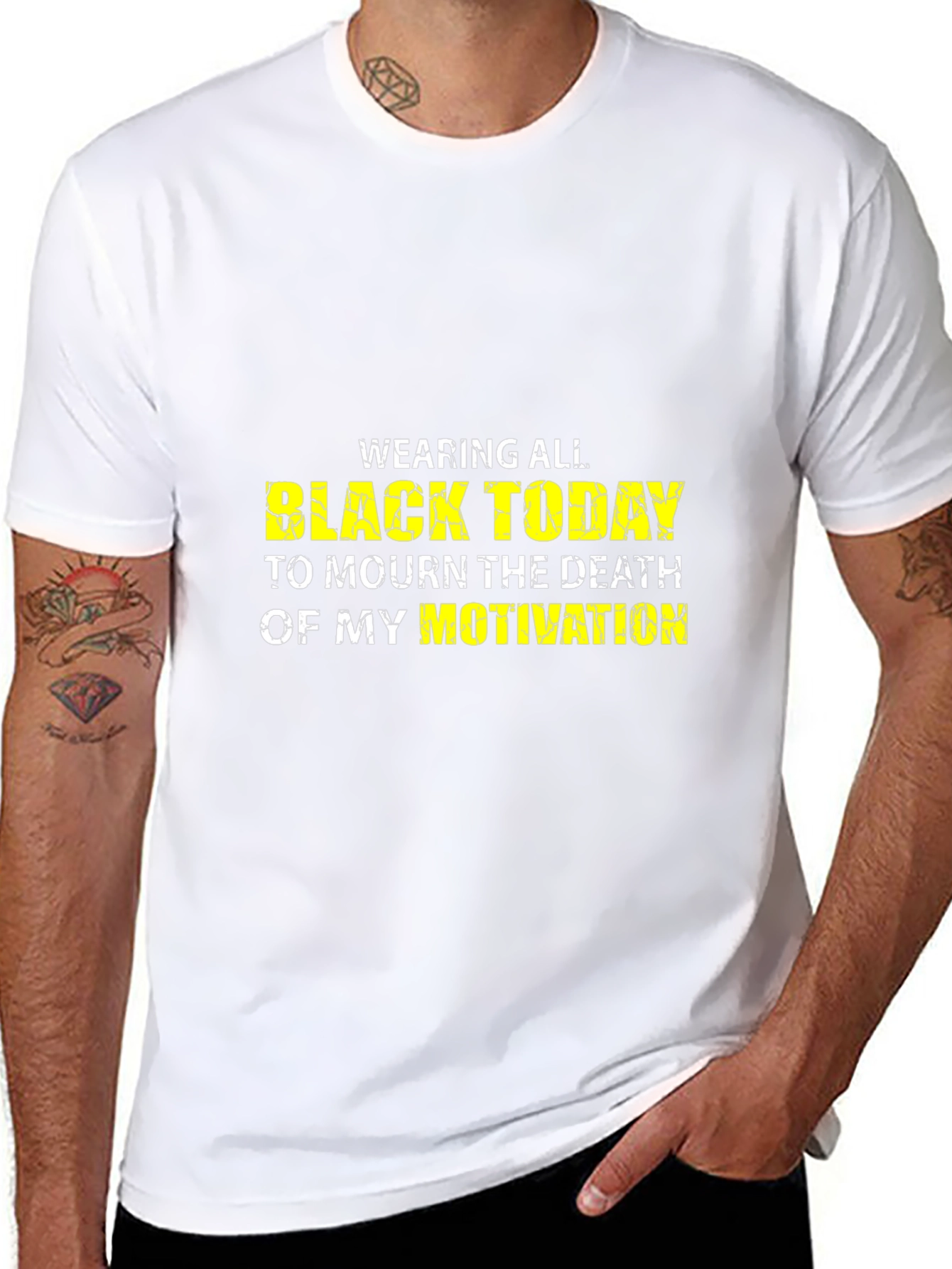 Black Today T-Shirt - Mourn Motivation Funny Graphic Tee