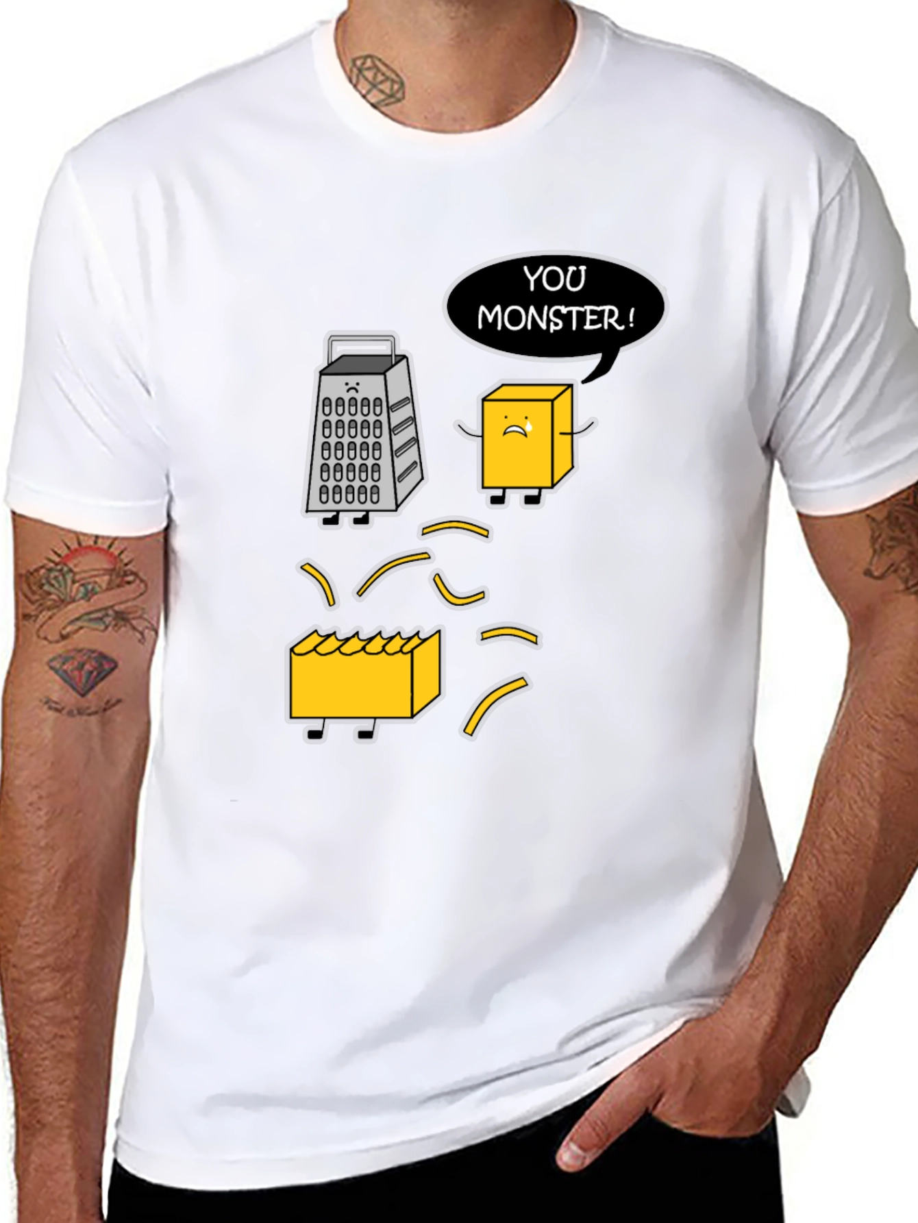 Funny Cheese Grater T-Shirt: You Monster!